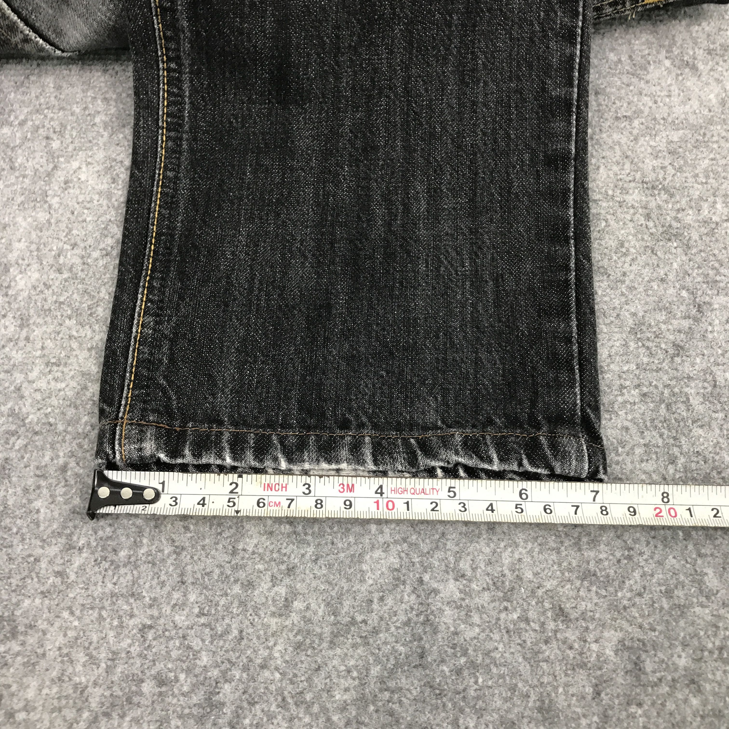 Edwin × Japanese Brand BLACK DENIM EDWIN DISTRESSED PUNK STYLE JEANS Size US 31 - 13 Thumbnail