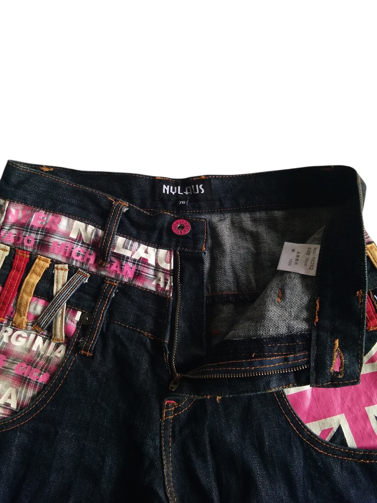 PPFM DOUBLE WAIST💥NYLAUS PUNK STYLE JAPANESE DENIM Size US 29 - 16 Thumbnail
