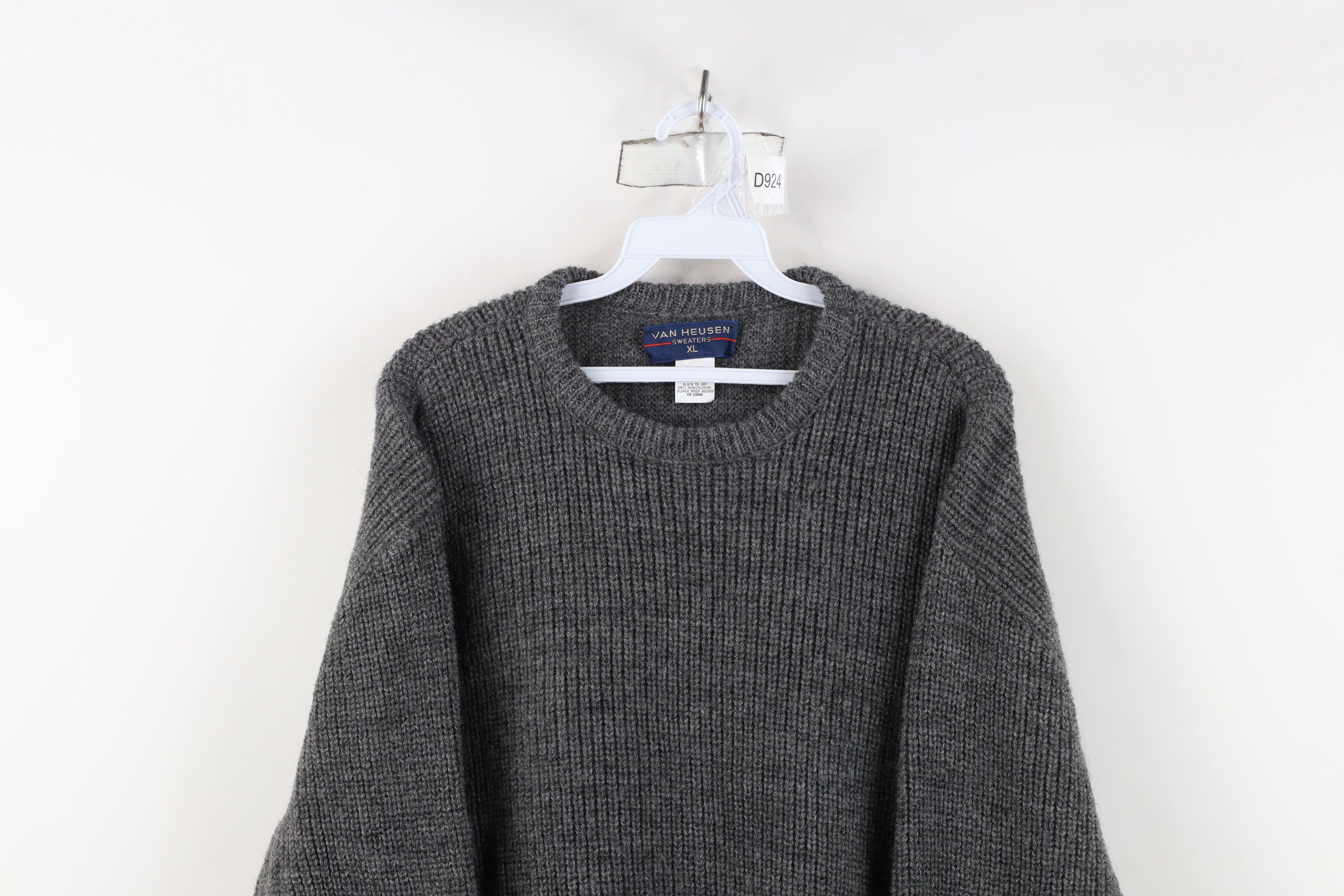 Vintage Vintage 90s Streetwear Ribbed Knit Crewneck Sweater USA Size US XL / EU 56 / 4 - 2 Thumbnail