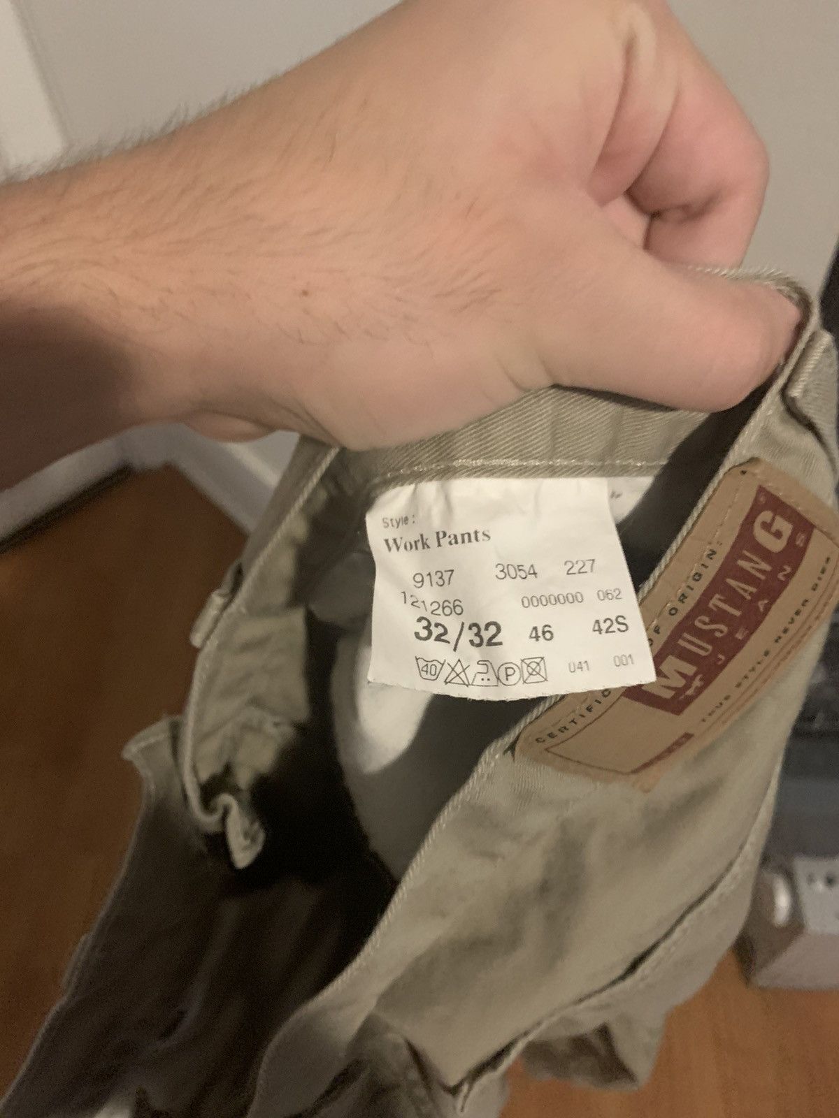Mustang × Vintage Mustang Work Pants - Khaki Size US 32 / EU 48 - 2 Thumbnail