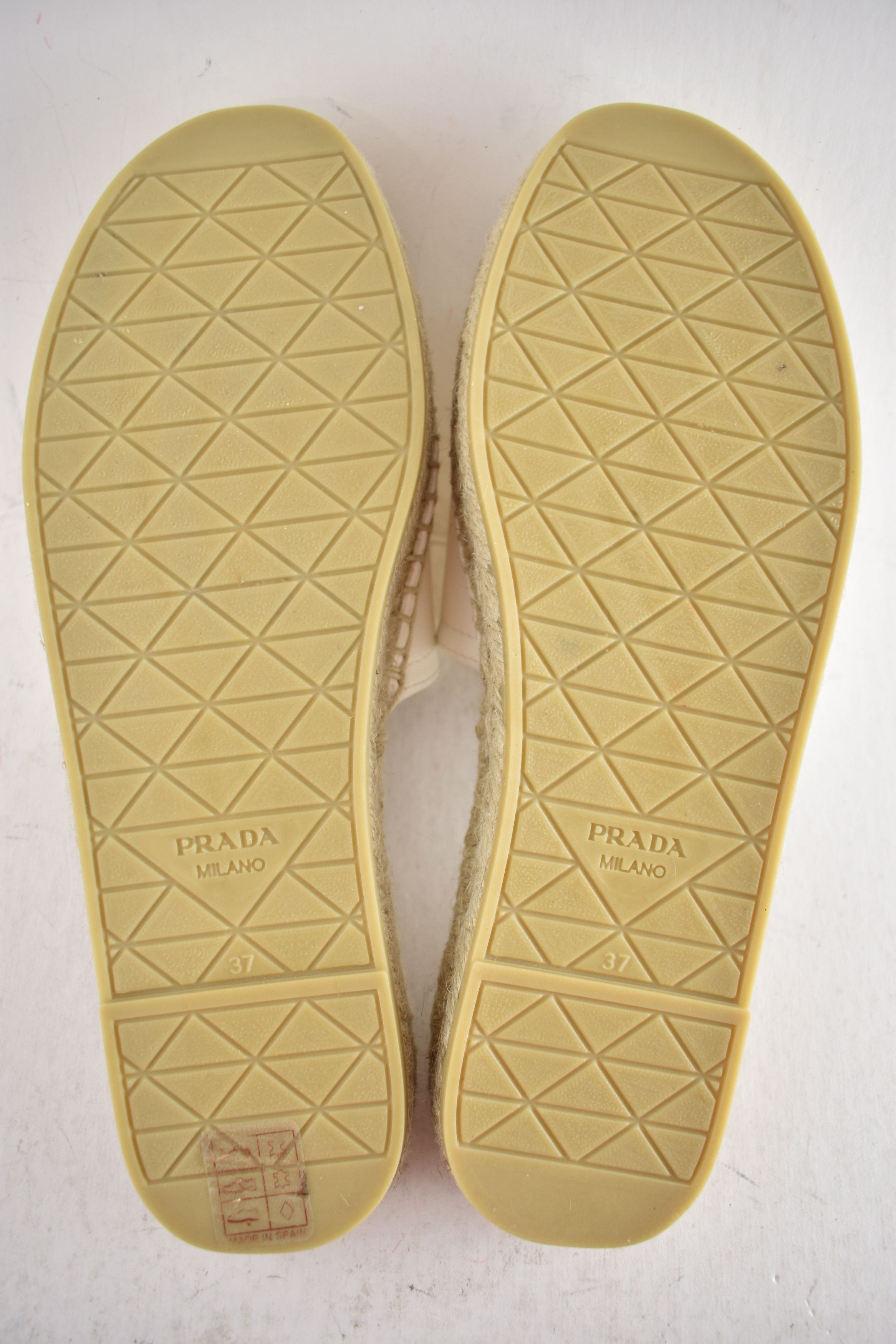 Prada Prada Triangle Logo Leather Espadrille Slide Sandal Flat 37 Size US 7 / IT 37 - 17 Thumbnail