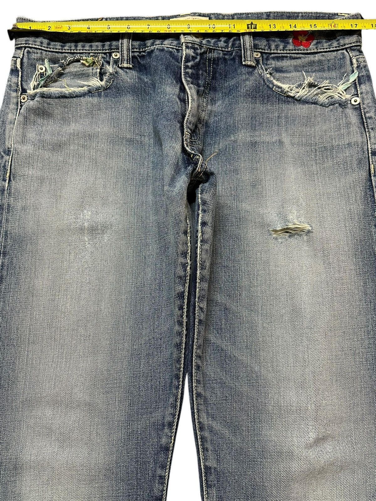 Other Vintage Japanese Brand Blue Faded Wash Style Jeans Size US 34 / EU 50 - 12 Thumbnail