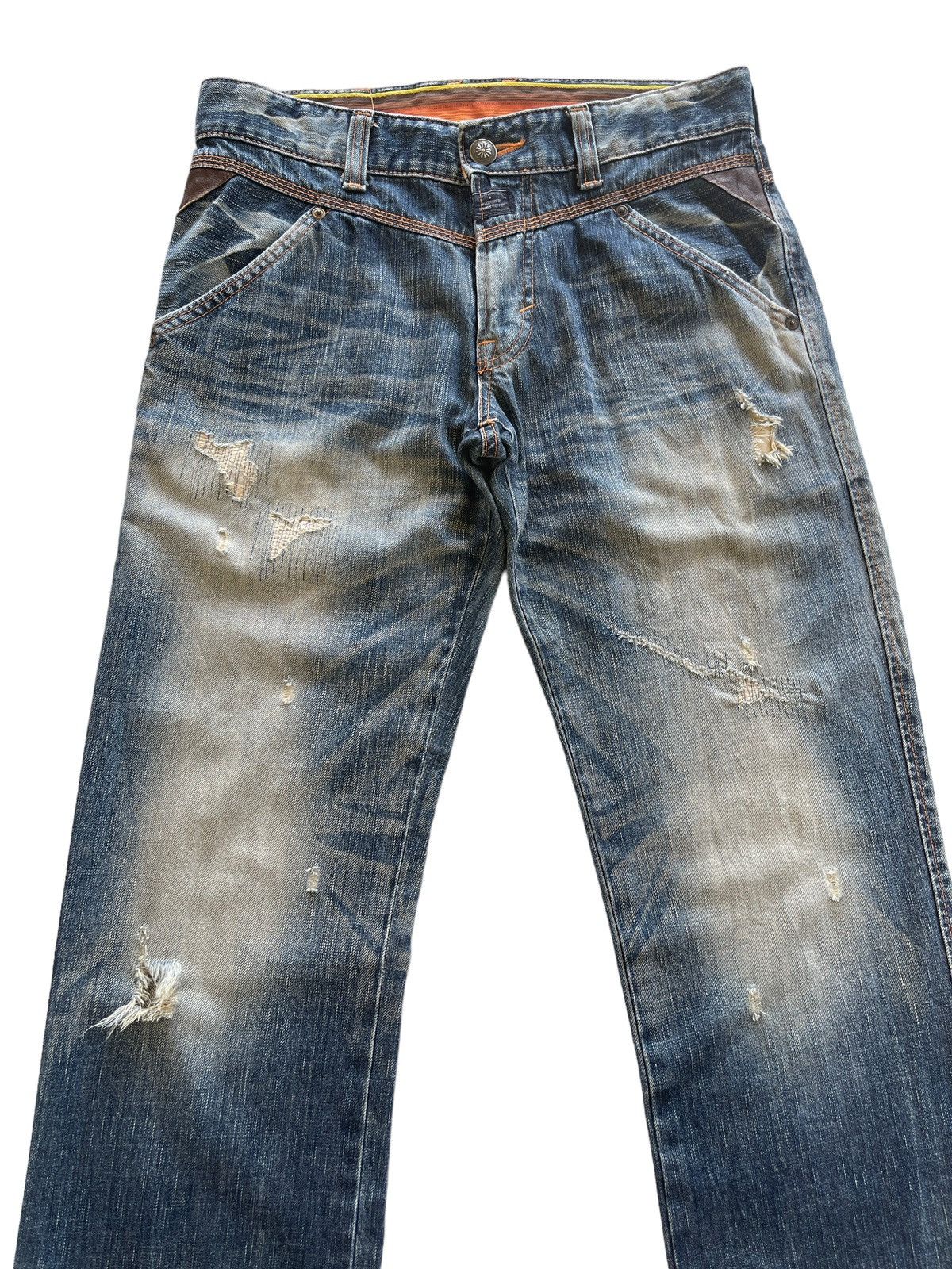 Japanese Brand Edwin Distressed Rusty Denim Size US 30 / EU 46 - 5 Thumbnail