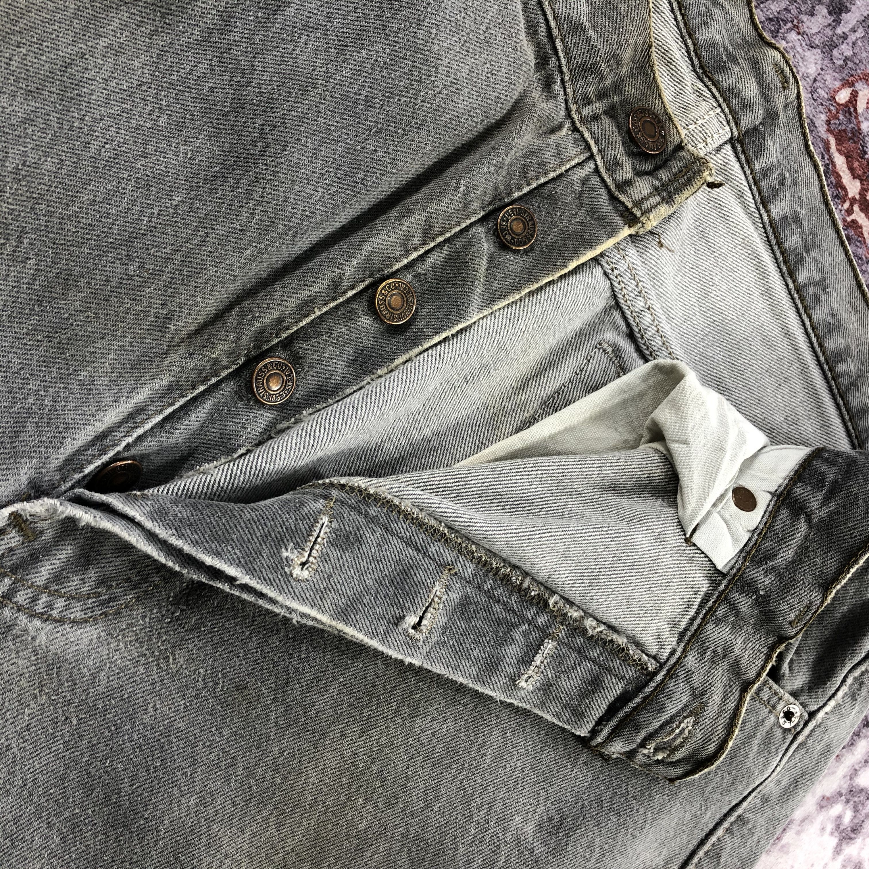 Levi's × Vintage Vintage 90s Faded Black Levis 501 Jeans-JM2382 Size US 38 / EU 54 - 12 Thumbnail