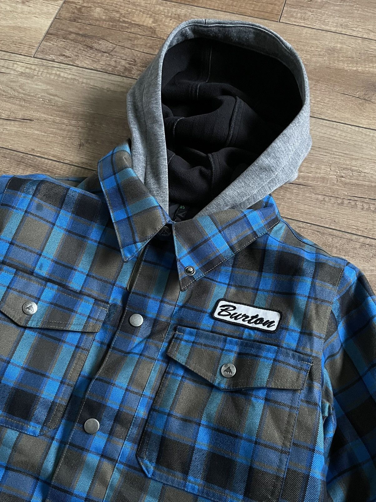 Burton Burton Dryride Snowboard Hooded Checkered Flannel Jacket Size S / US 4 / IT 40 - 3 Thumbnail