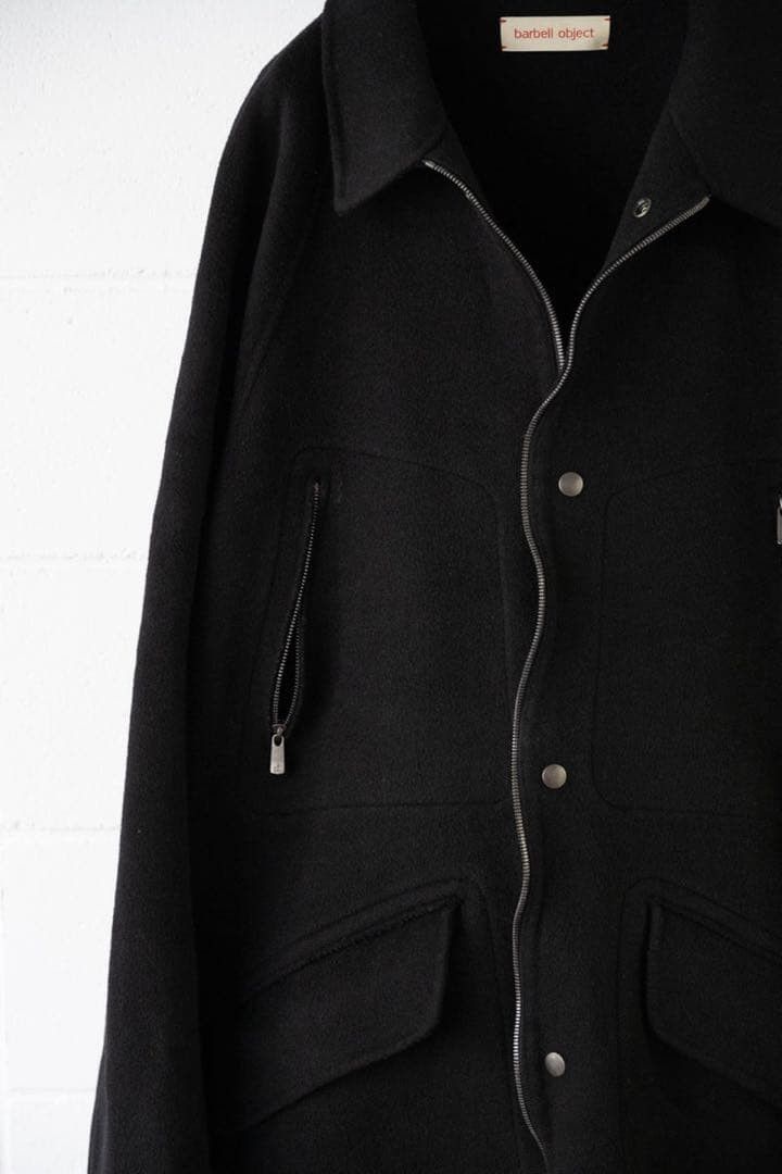 BARBELL OBJECT Full Zip R/W Off Coat Black 2