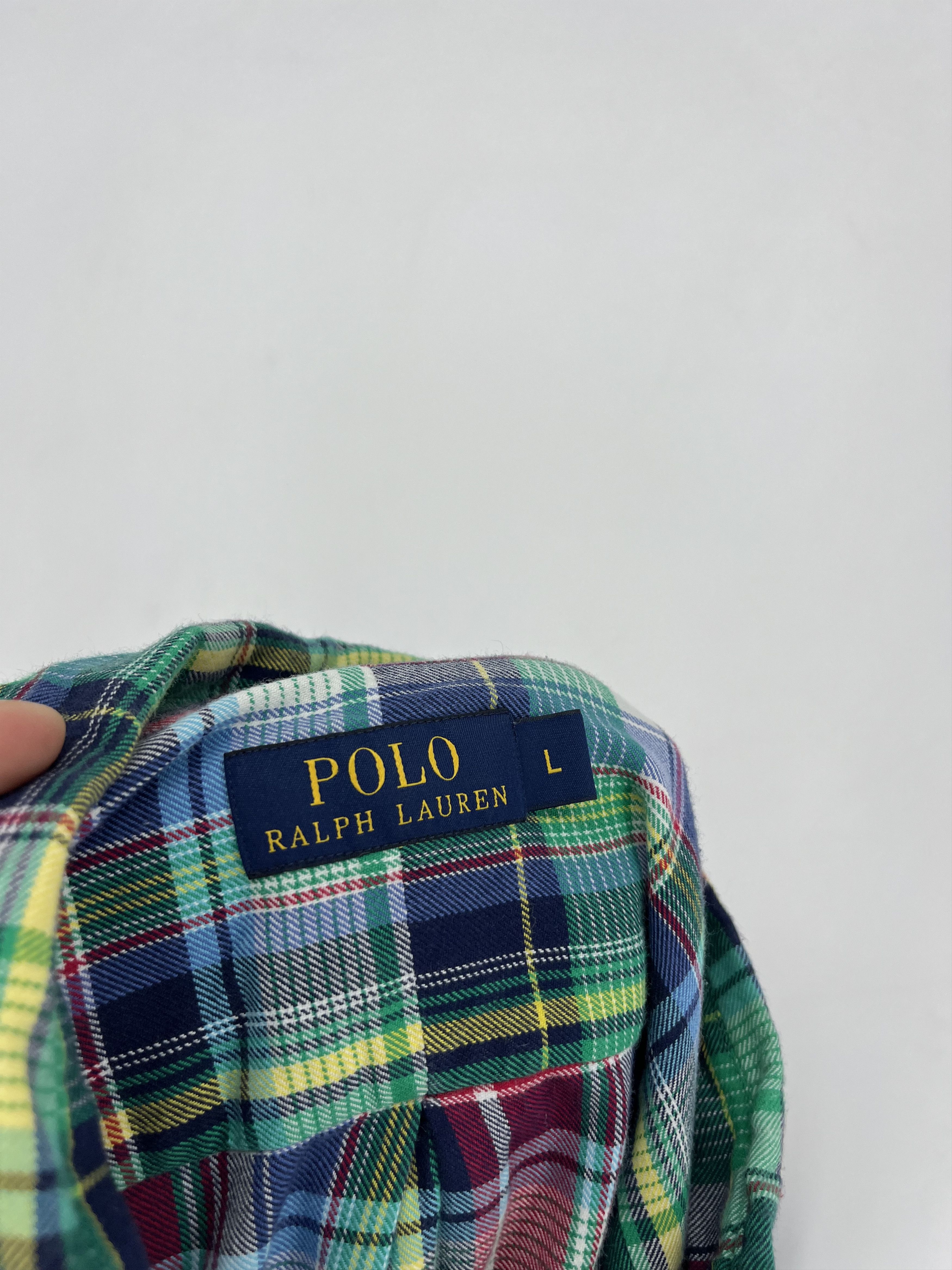 Flannel × Polo Ralph Lauren Vintage Y2K Flannel Shirt Travis Scott Style Size US L / EU 52-54 / 3 - 8 Thumbnail