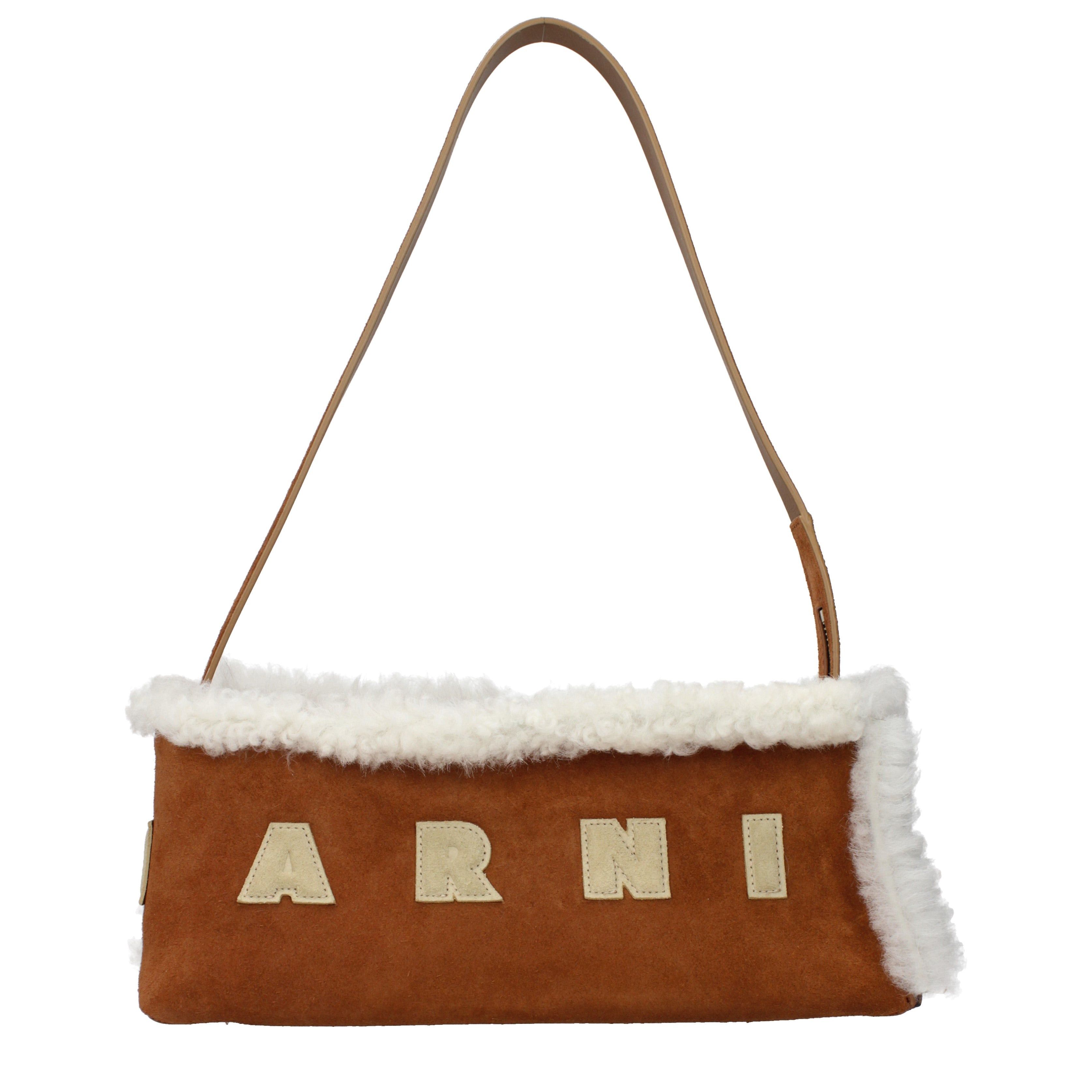 Marni Marni Shoulder Bags Women Suede Brown Size ONE SIZE - 1 Thumbnail