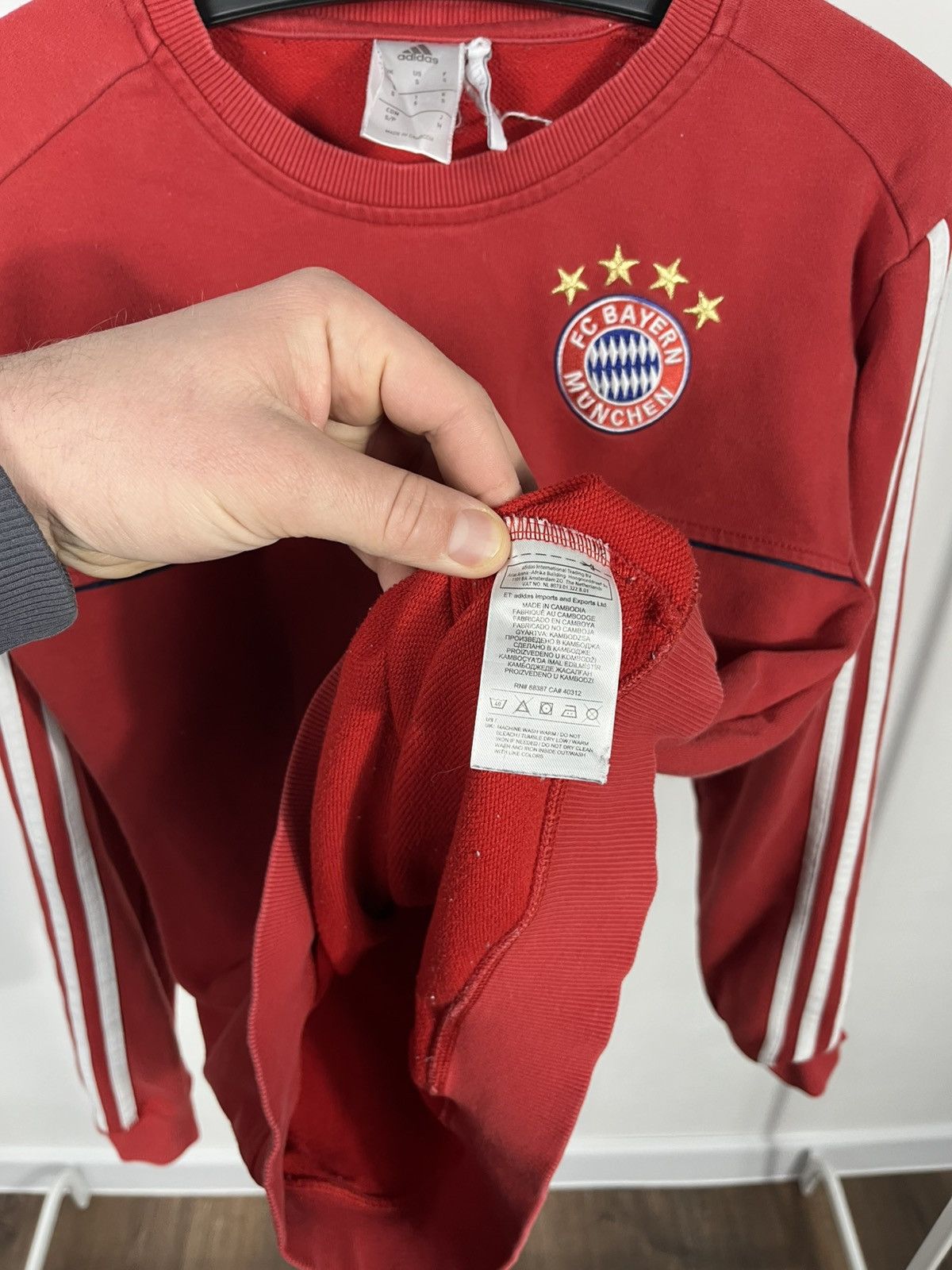Adidas Adidas FC Bayern Munich Red Sweatshirt S Size US S / EU 44-46 / 1 - 5 Thumbnail