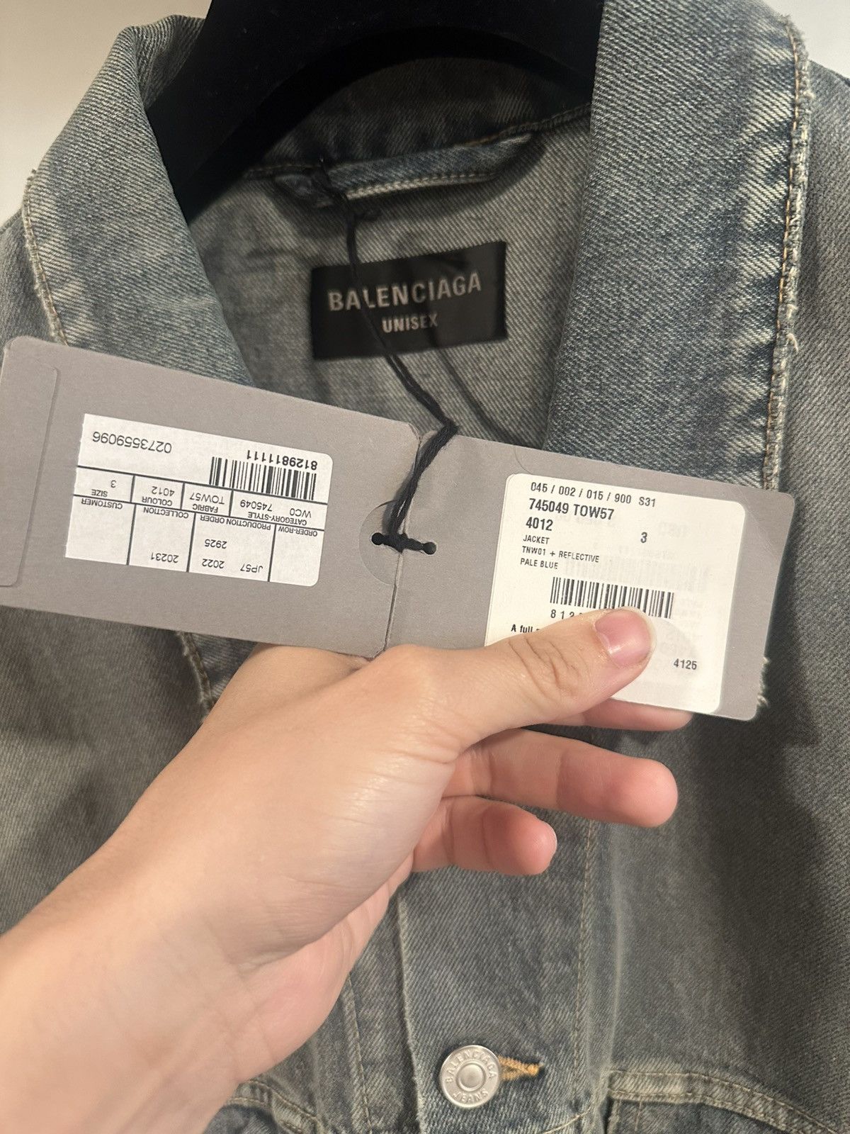 Balenciaga Balenciaga Oversized Denim Jacket Size US L / EU 52-54 / 3 - 3 Thumbnail
