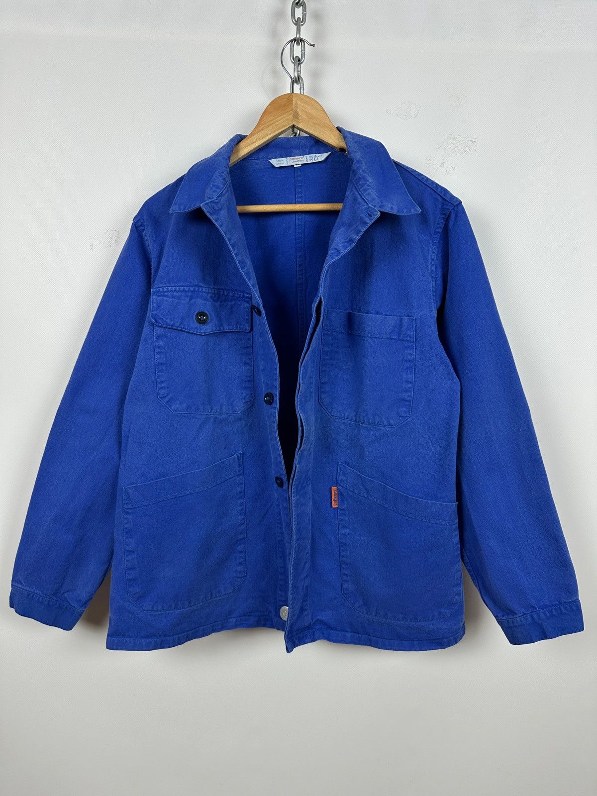 Le Laboureur 80s Vintage Lutteurs French Workwear Sanfor Chore Jacket Size US M / EU 48-50 / 2 - 3 Thumbnail
