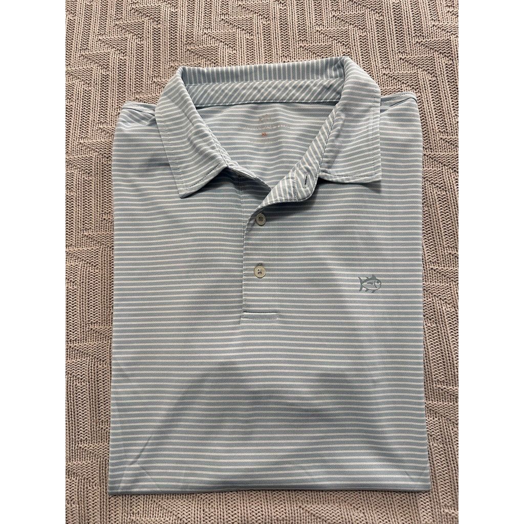 Southern Tide Southern Tide silver striped polo size XL Size US XL / EU 56 / 4 - 1 Thumbnail