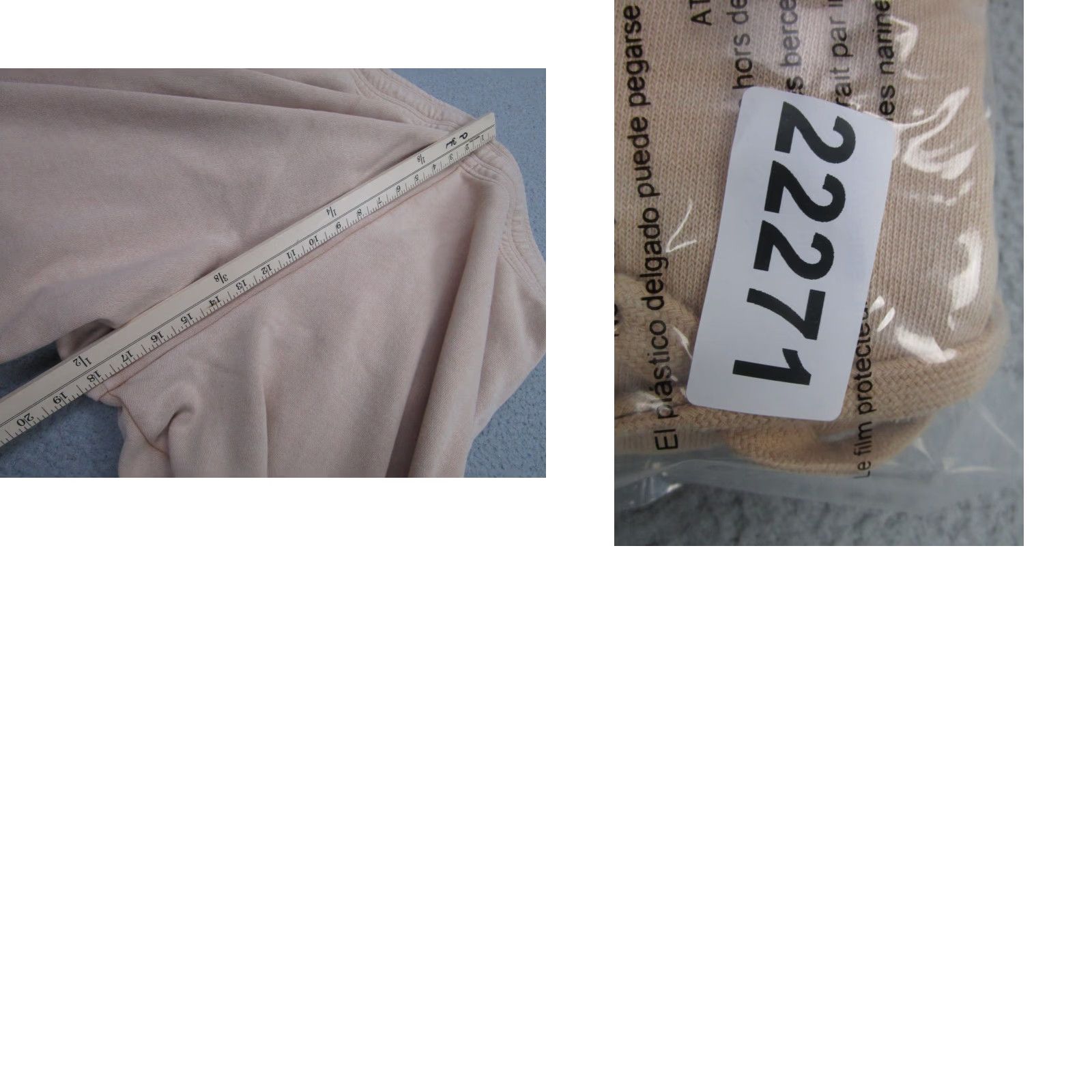 Vintage Aerie Sweatpants Womens L Beige Terry Fleece Jogger Pants Drawstring Elastic Waist Pockets Zipperless? (Wait) Size 36" / US 14 / IT 50 - 9 Thumbnail
