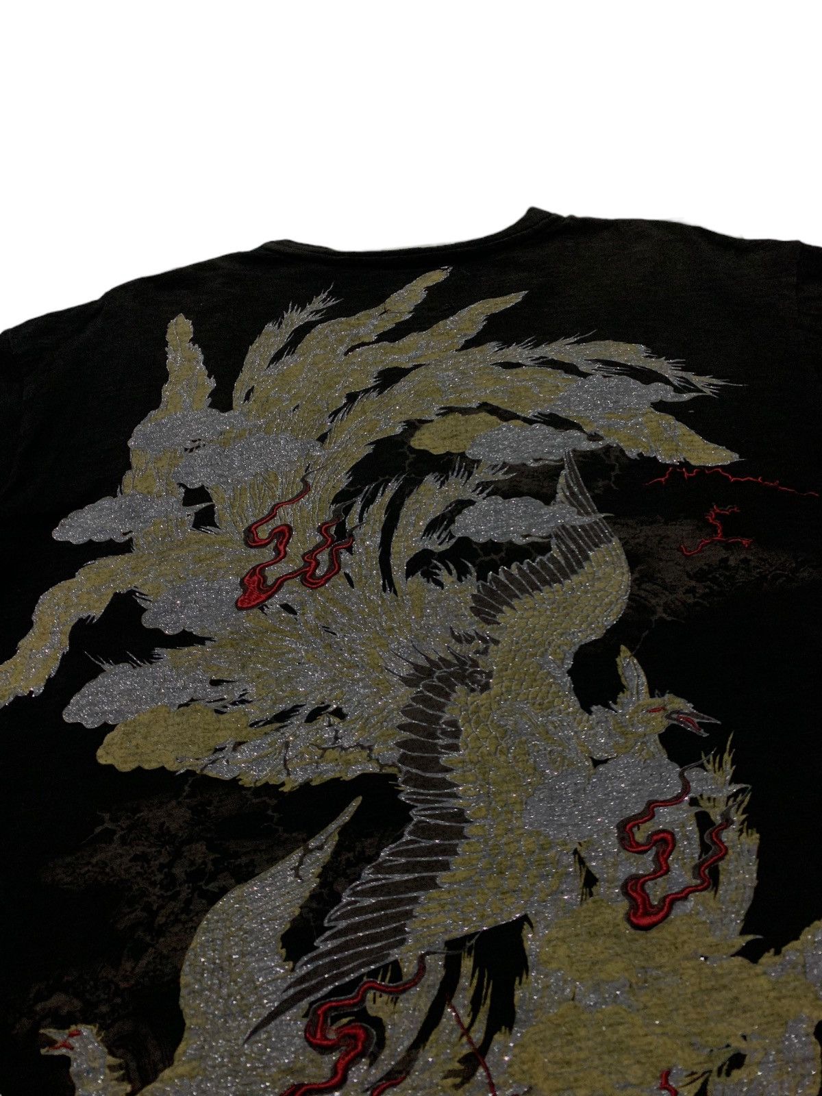 Hysteric Glamour KARAKURI Japan Yakuza Embroidered Glitter L/S Tshirt Size US L / EU 52-54 / 3 - 9 Thumbnail