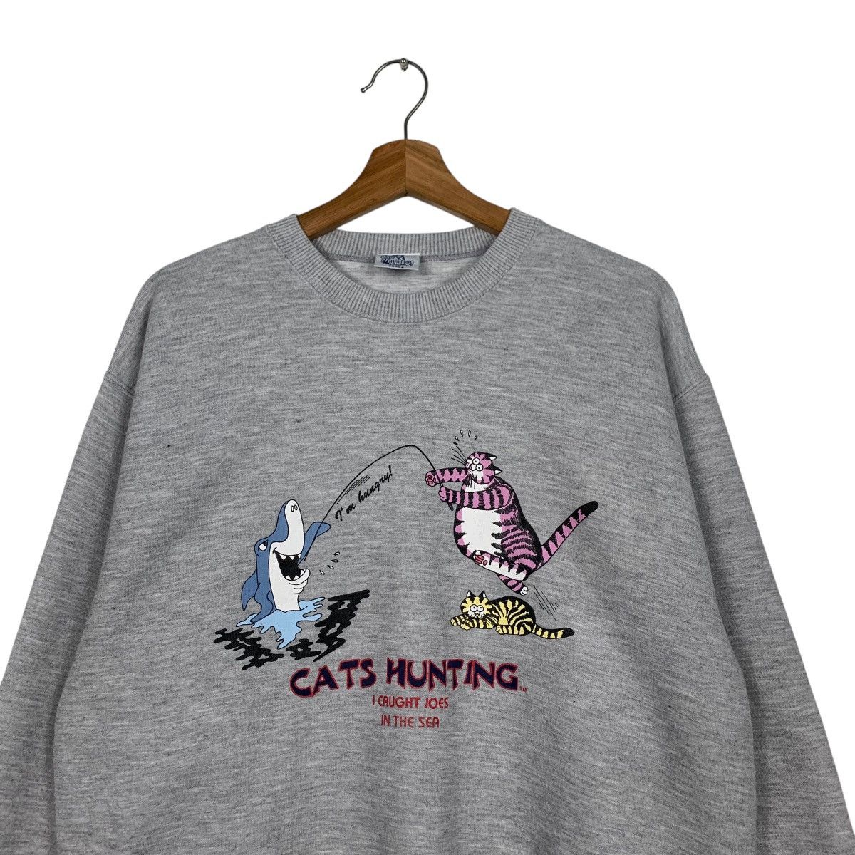 Cartoon Network CATS HUNTING Hawaii Graphics Printed Sweatshirts #1677-C75 Size US L / EU 52-54 / 3 - 2 Thumbnail