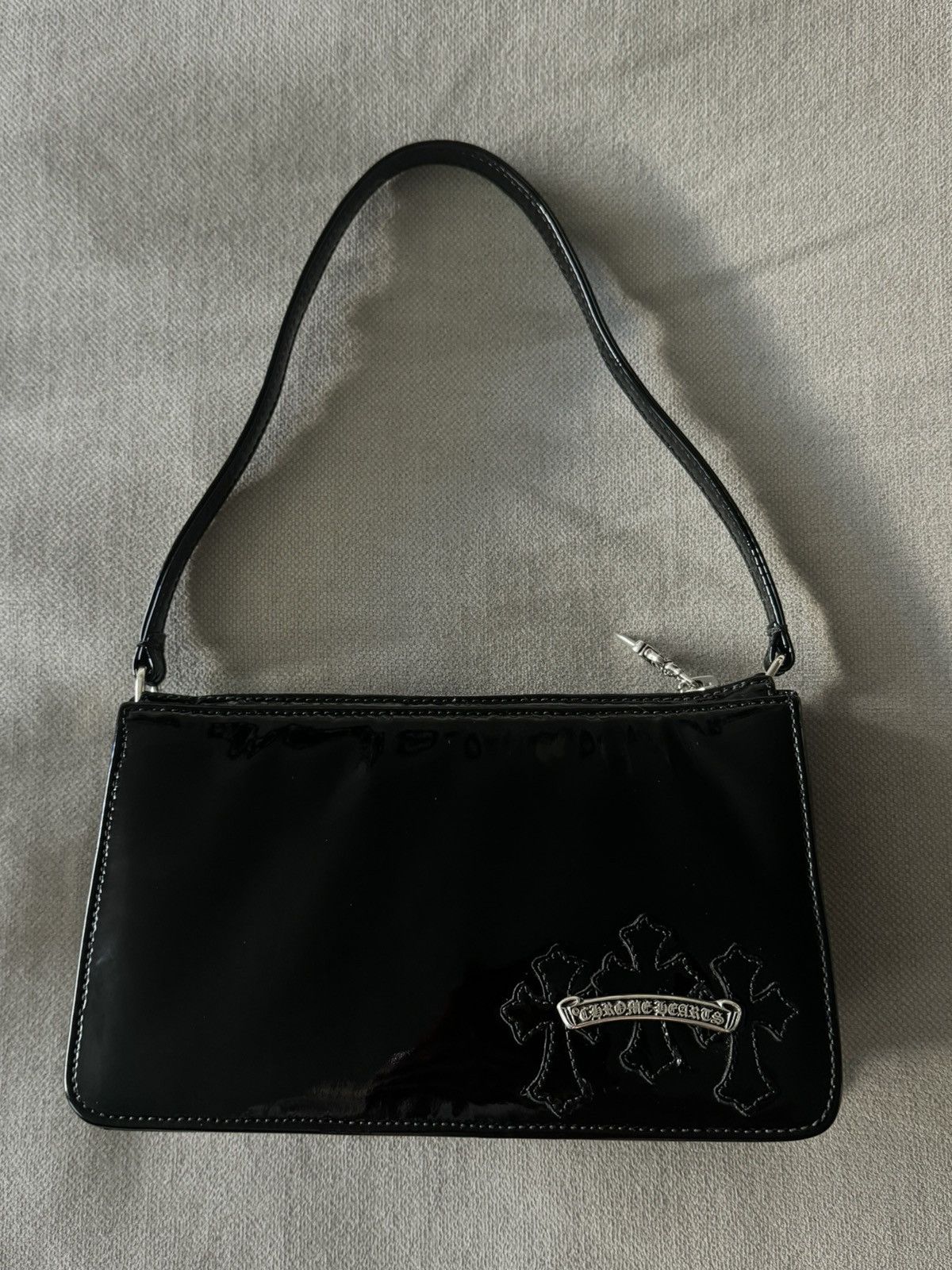 Chrome Hearts The Night Cemetery Leather Crosspatch Bag