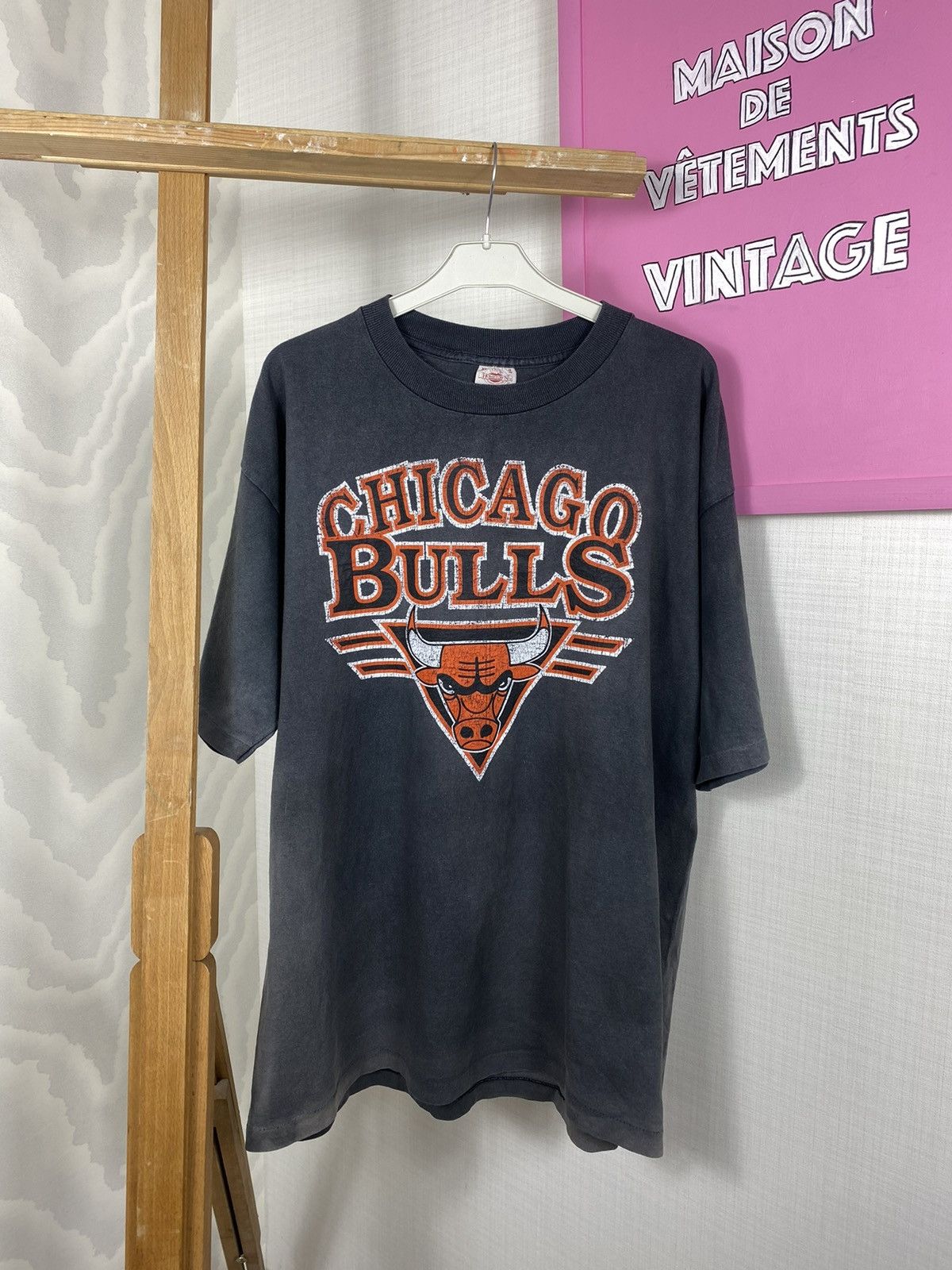 NBA × Vintage Chicago Bulls USA Vintage T Shirt Size US XL / EU 56 / 4 - 2 Thumbnail