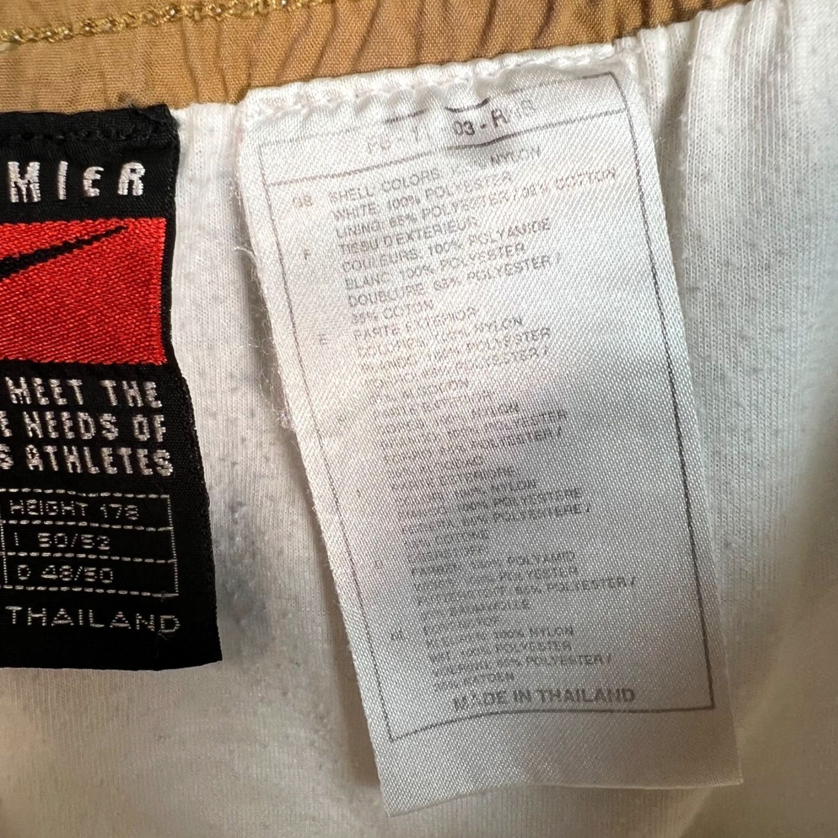 Nike Nike Premier Mens Size Medium White Athletic Shorts With Tan Trim Size 32" / US 10 / IT 46 - 4 Thumbnail