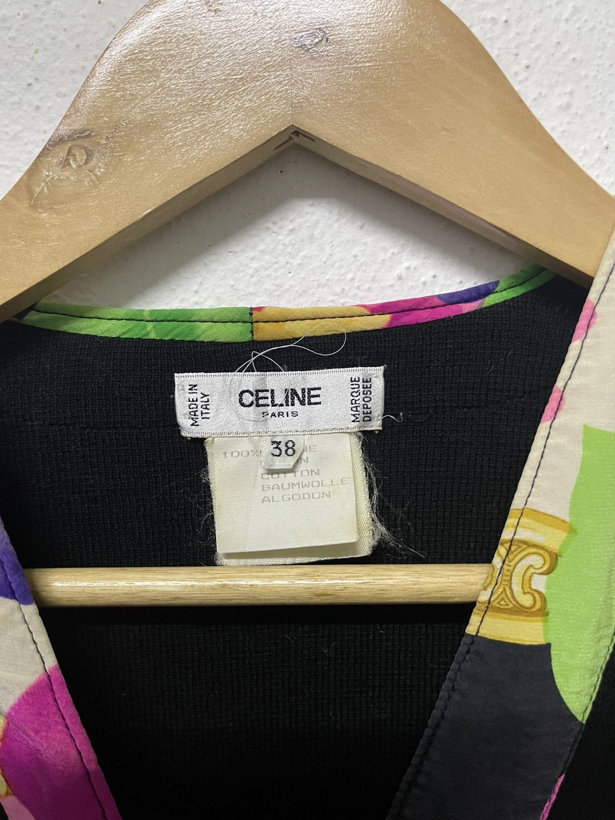 Celine 80s CELINE PARIS SILK/COTTON CARDIGAN FLORAL DESIGN RARE Size XS / US 0-2 / IT 36-38 - 9 Thumbnail