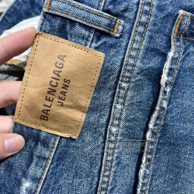 Balenciaga Balenciaga size S Slash Washed Denim Pants Size US 27 - 4 Thumbnail