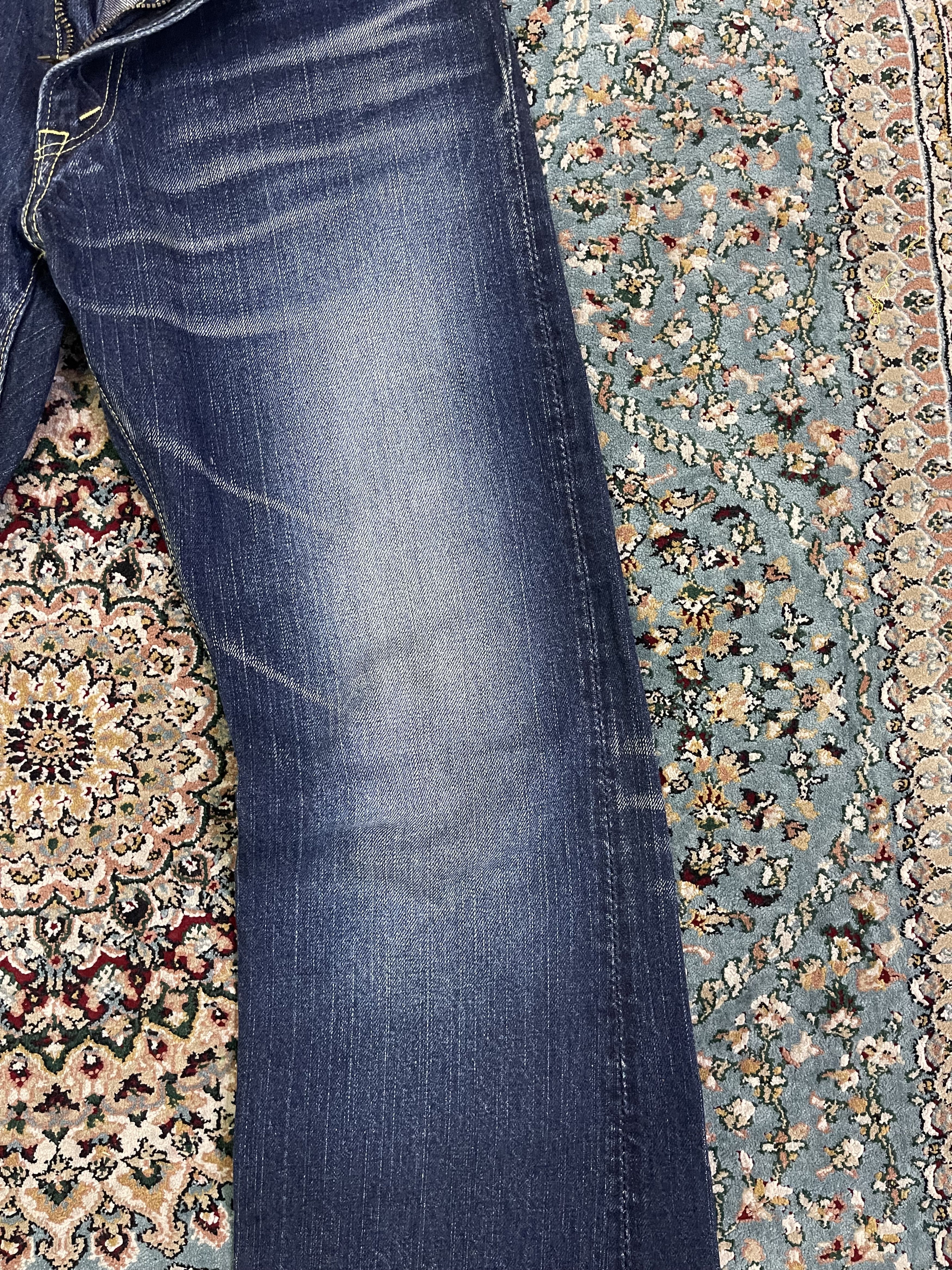The Flat Head TFH Flared Blue Light Wash Jeans Size US 32 / EU 48 - 5 Thumbnail