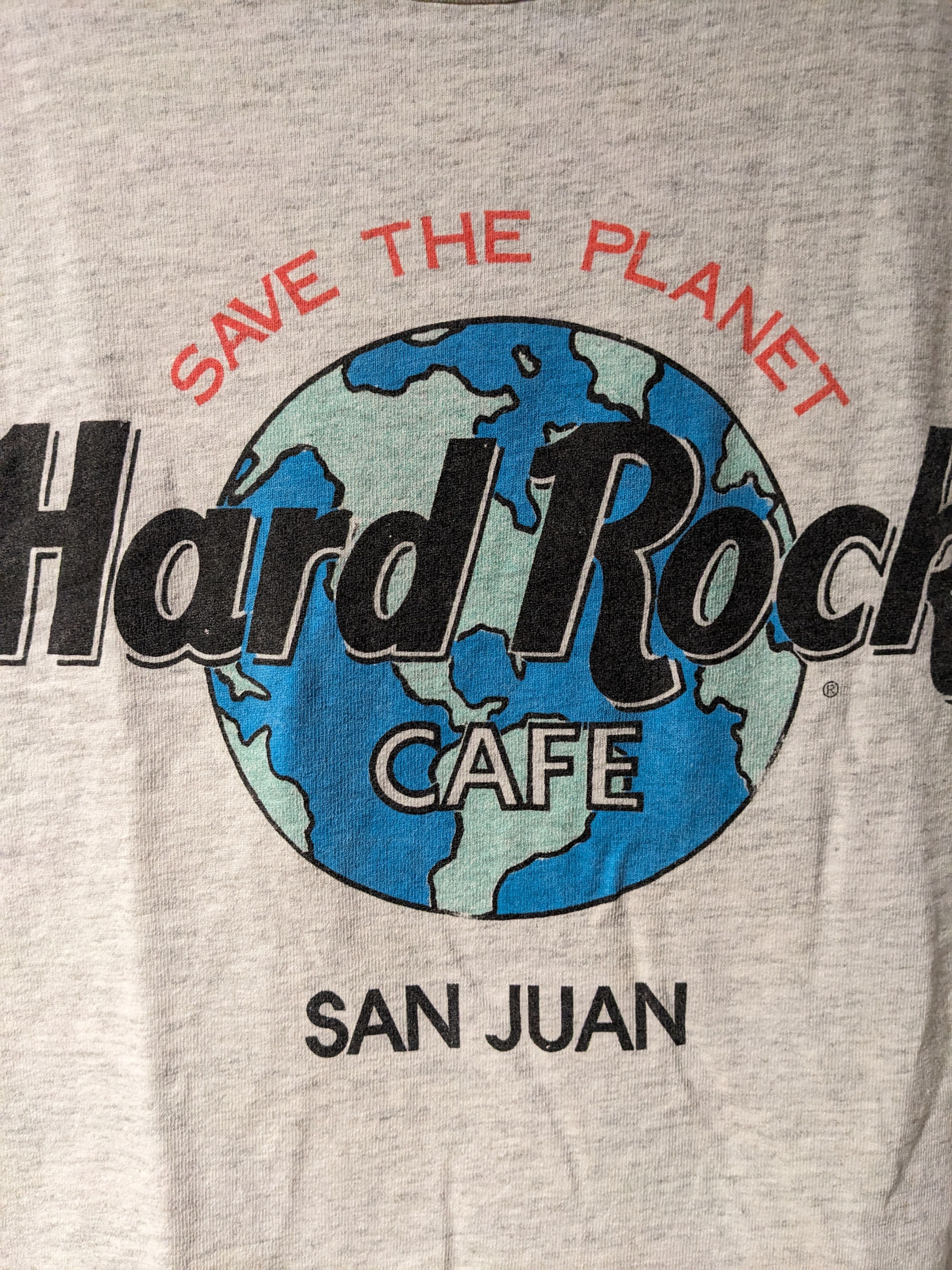 Hard Rock Cafe × Vintage Vintage 90s Hard Rock Cafe Save The Planet San Juan T-Shirt Size US L / EU 52-54 / 3 - 2 Thumbnail