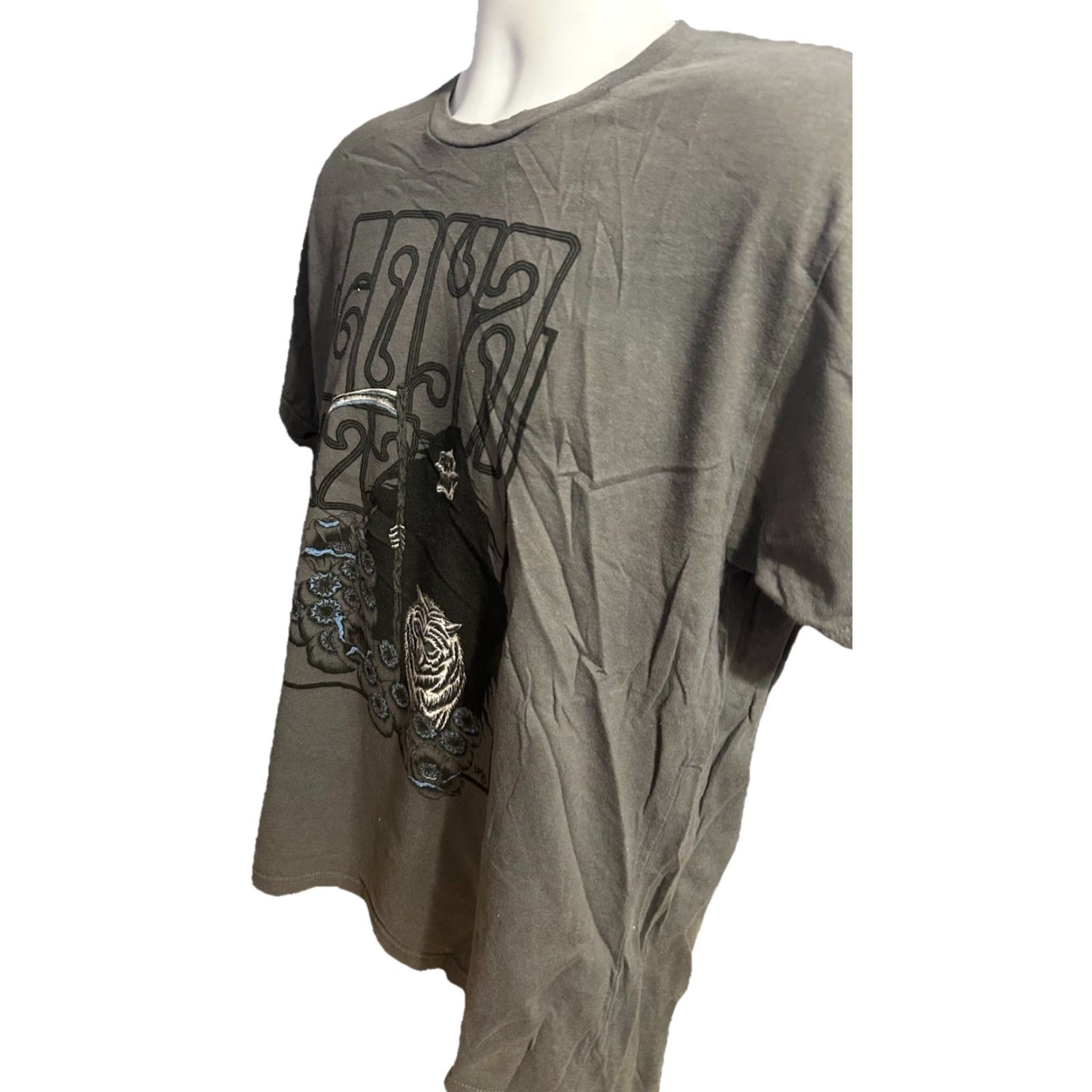 Vintage Goya 777 Band Shirt Men Large Dark Gray Short Sleeve T-Shirt Graphic Print Logo 2013 Doom Stoner Band Mens Regular Size L Size US L / EU 52-54 / 3 - 7 Thumbnail