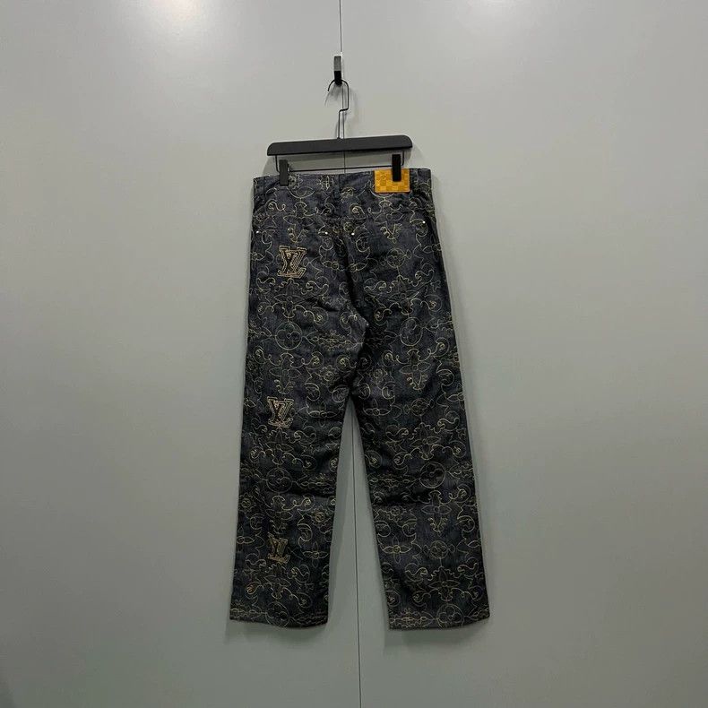 Louis Vuitton Louis Vuitton Embroidered Tri-Flower Jeans 2502-Nextarrow Size US 32 / EU 48 - 2 Thumbnail