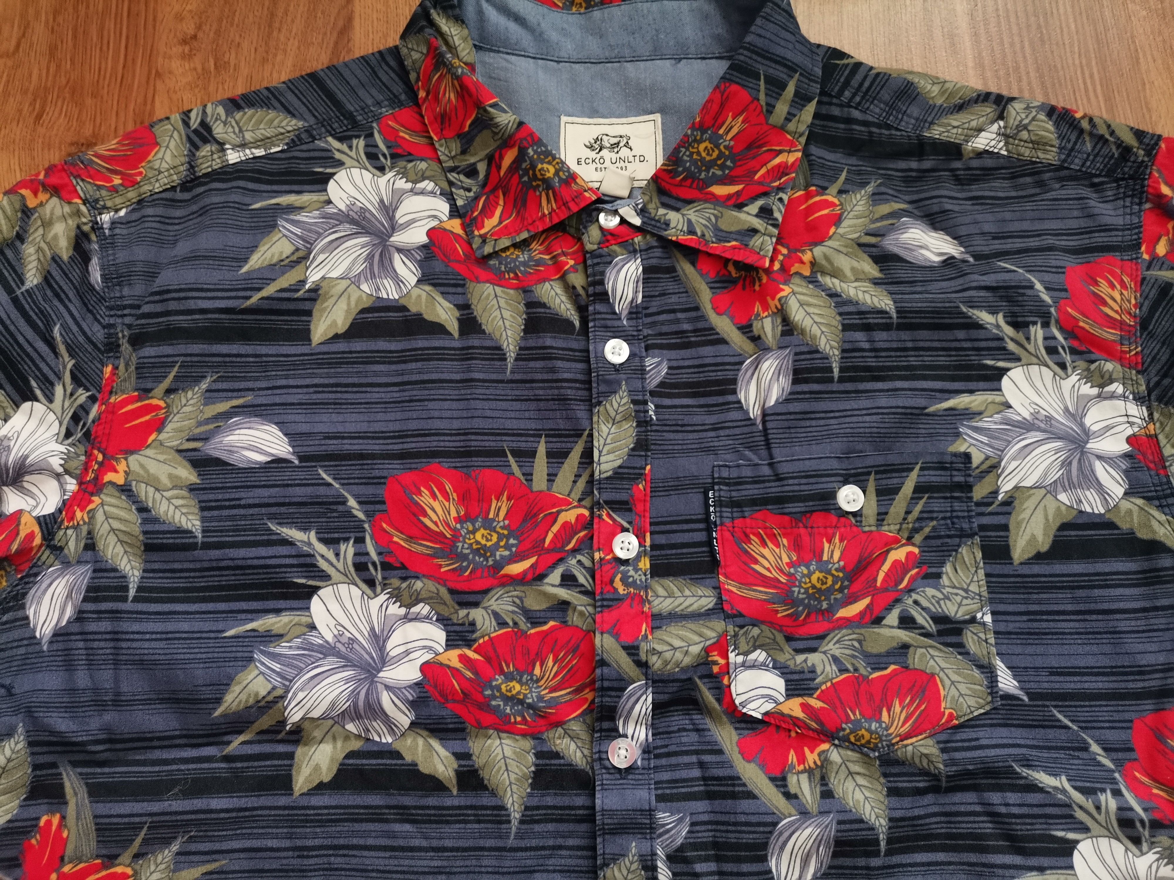 Ecko Unltd. Ecko Unltd. Striped Floral Shirt Size US L / EU 52-54 / 3 - 2 Thumbnail