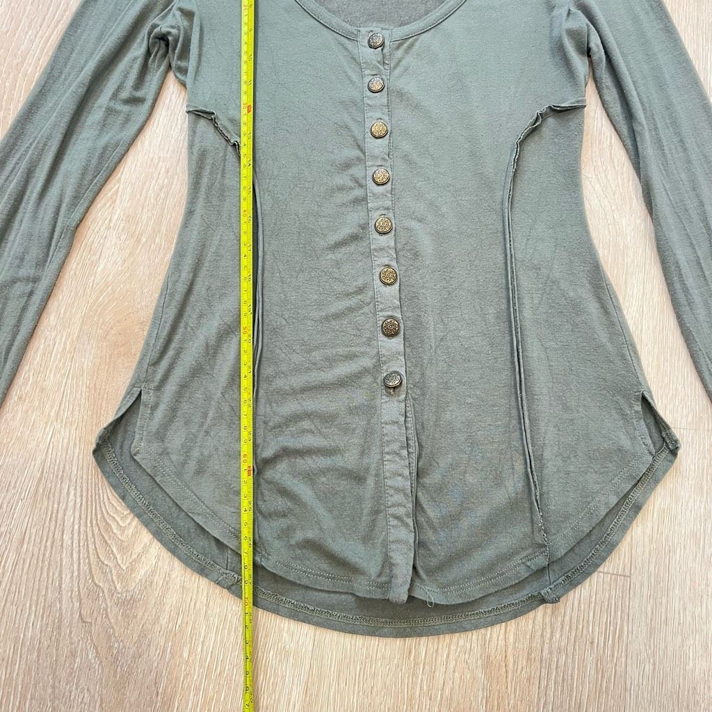 Venus Venus Deconstructed Exposed Contour Seams Long Sleeve Moss G Size XS / US 0-2 / IT 36-38 - 6 Thumbnail