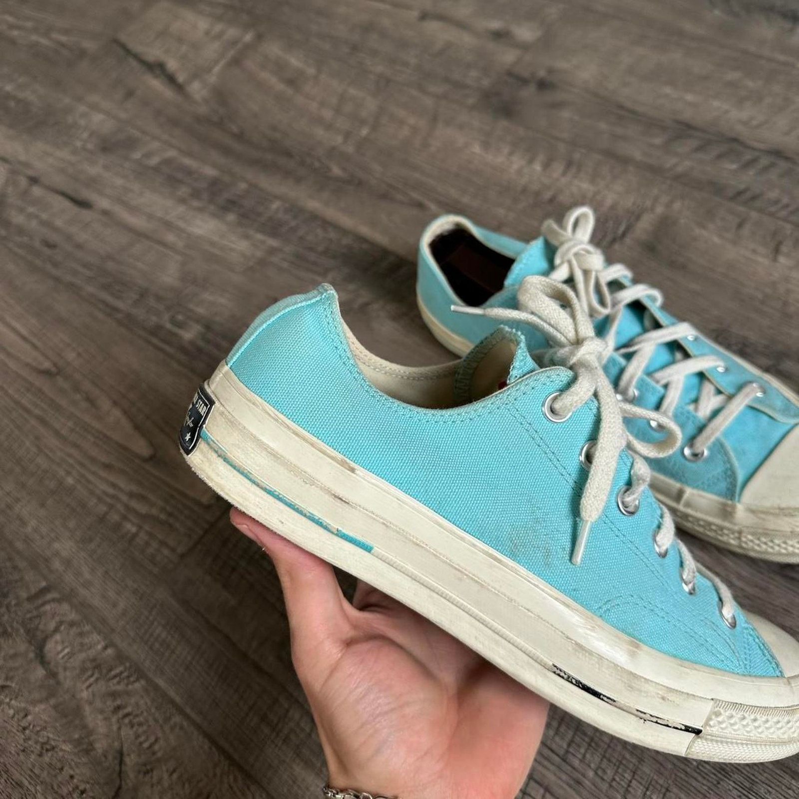 Converse Baby Blue Aqua Chuck Taylor Converse OX Low Chuck 70 Sneaker Size US 8 / EU 41 - 2 Thumbnail