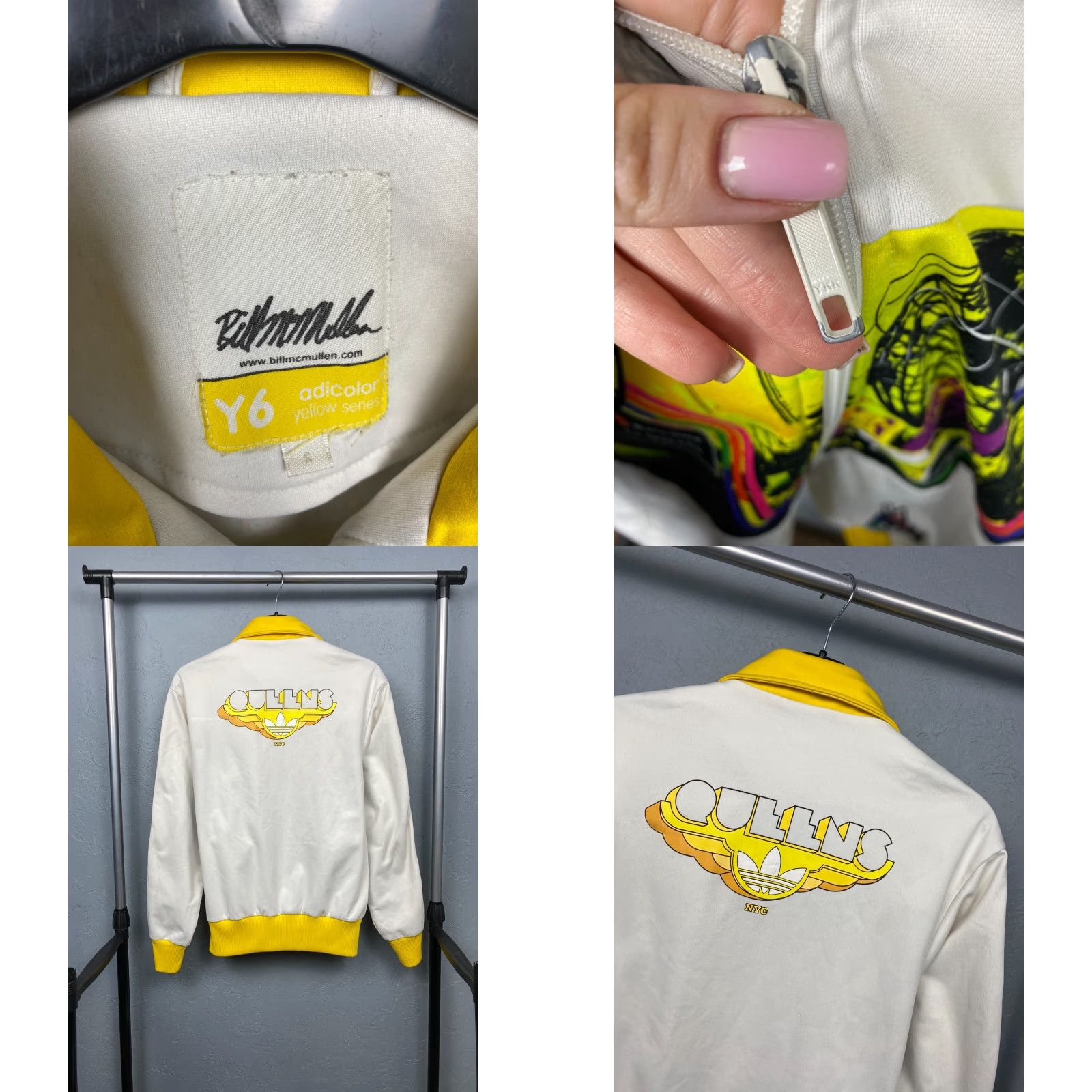 Adidas Adidas Originals Vintage Y6 Bill Mcmullen Queens NYC Jacket S White Mens Size US S / EU 44-46 / 1 - 8 Thumbnail