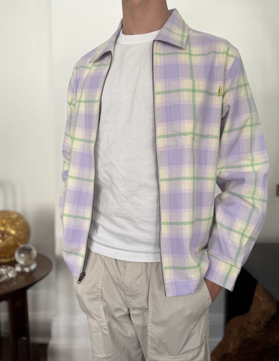 Golf Wang Flannel Plaid Purple Lightweight Jacket