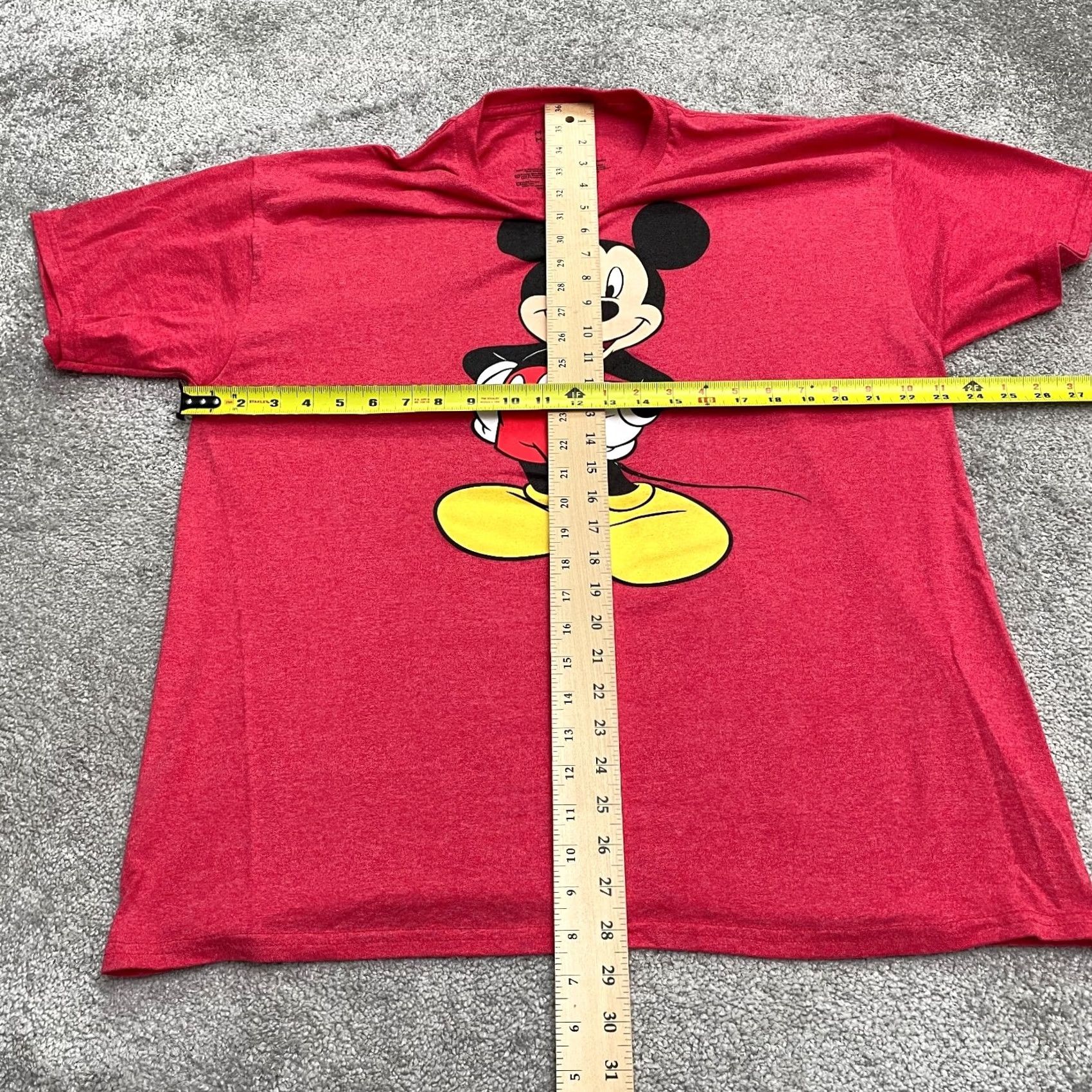 Disney Disney Mickey Mouse Graphic T-Shirt Mens XL Red Crew Neck Short Sleeve Tee Top Size US XL / EU 56 / 4 - 5 Thumbnail
