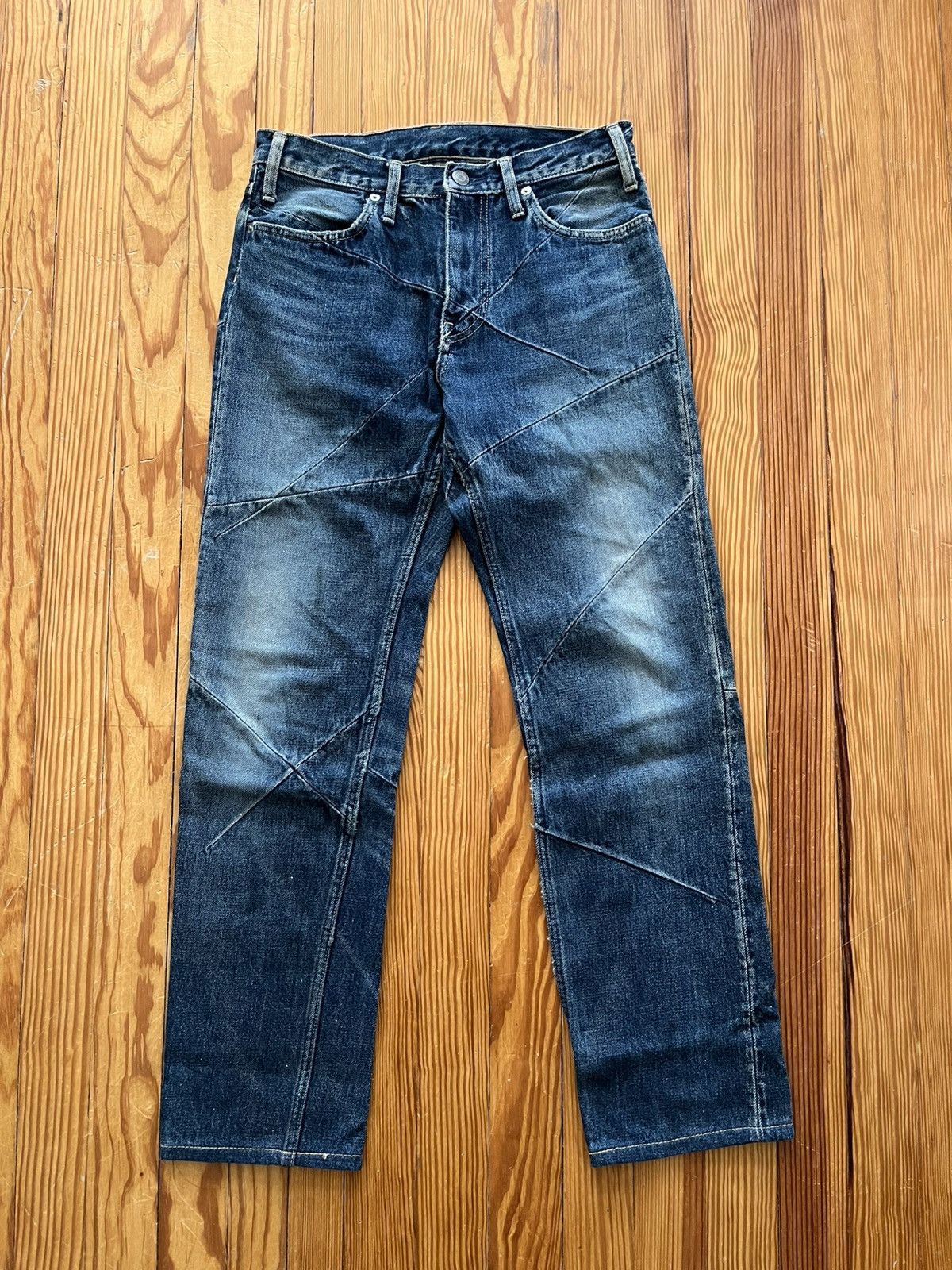 Undercover AW11 Paneled Patchwork Faded Denim Blue 85 Yarn