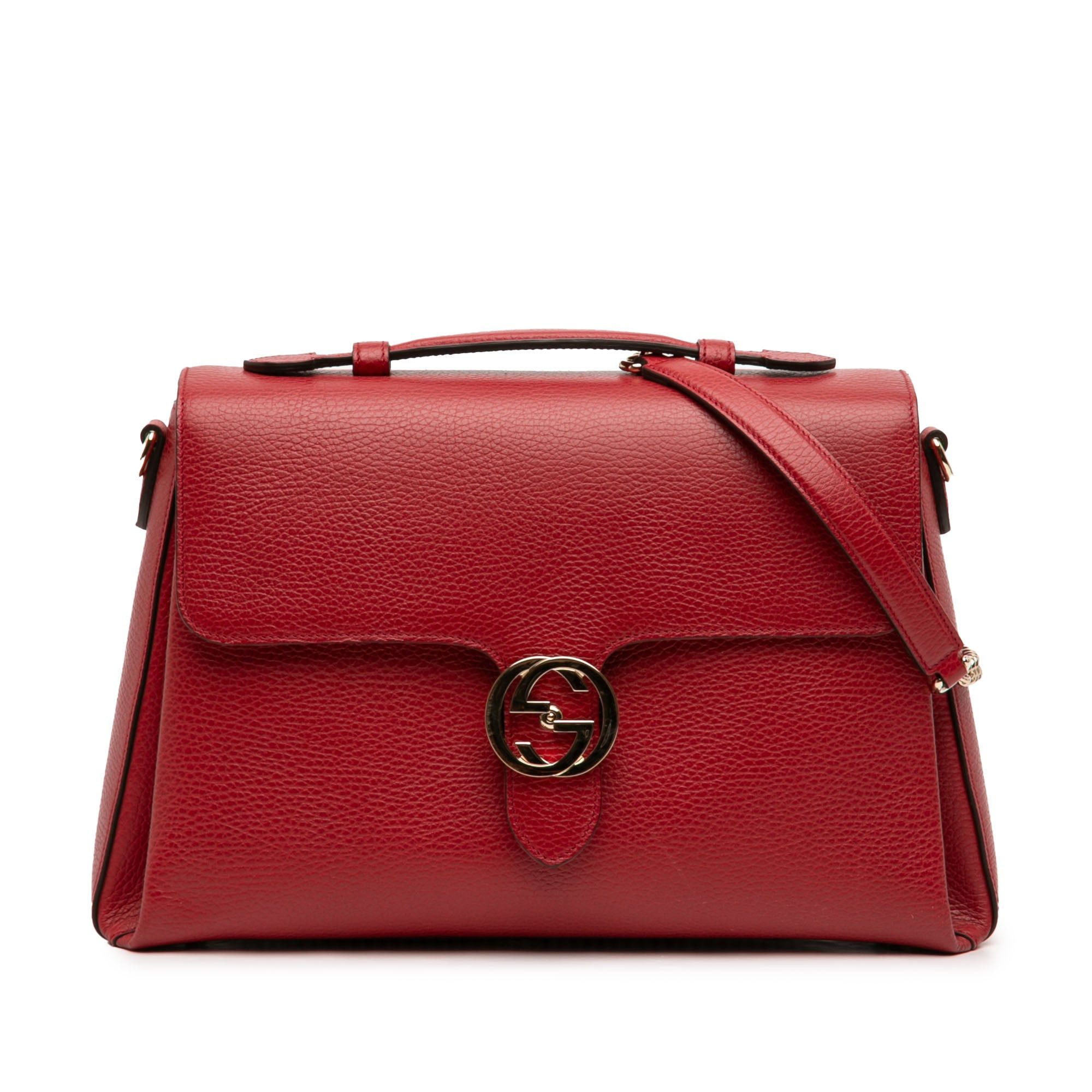 Gucci Medium Dollar Calf Interlocking G Satchel Size ONE SIZE - 1 Thumbnail