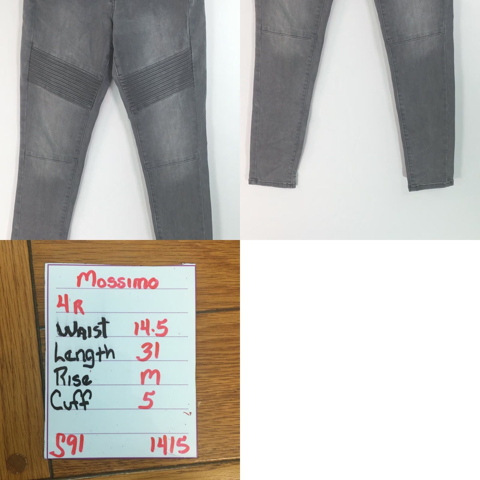 Mossimo Mossimo Womens Jeans Slim Skinny Mid Rise Dark Gray Regular Size 4 Size 27" / US 4 / IT 40 - 8 Thumbnail