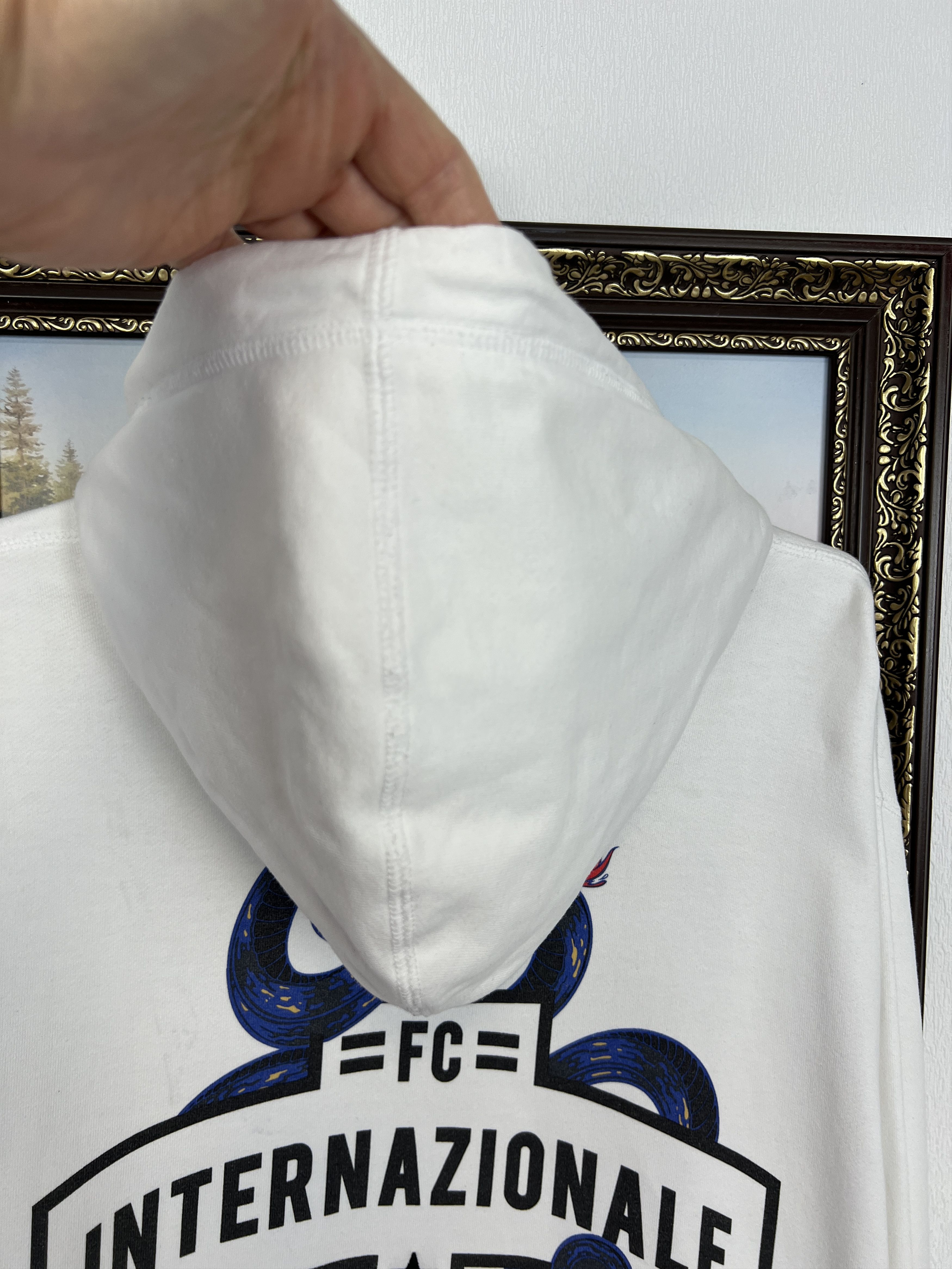 Nike Vintage Nike Inter Milan Football Hoodie White Soccer Jacket Size US XL / EU 56 / 4 - 15 Thumbnail