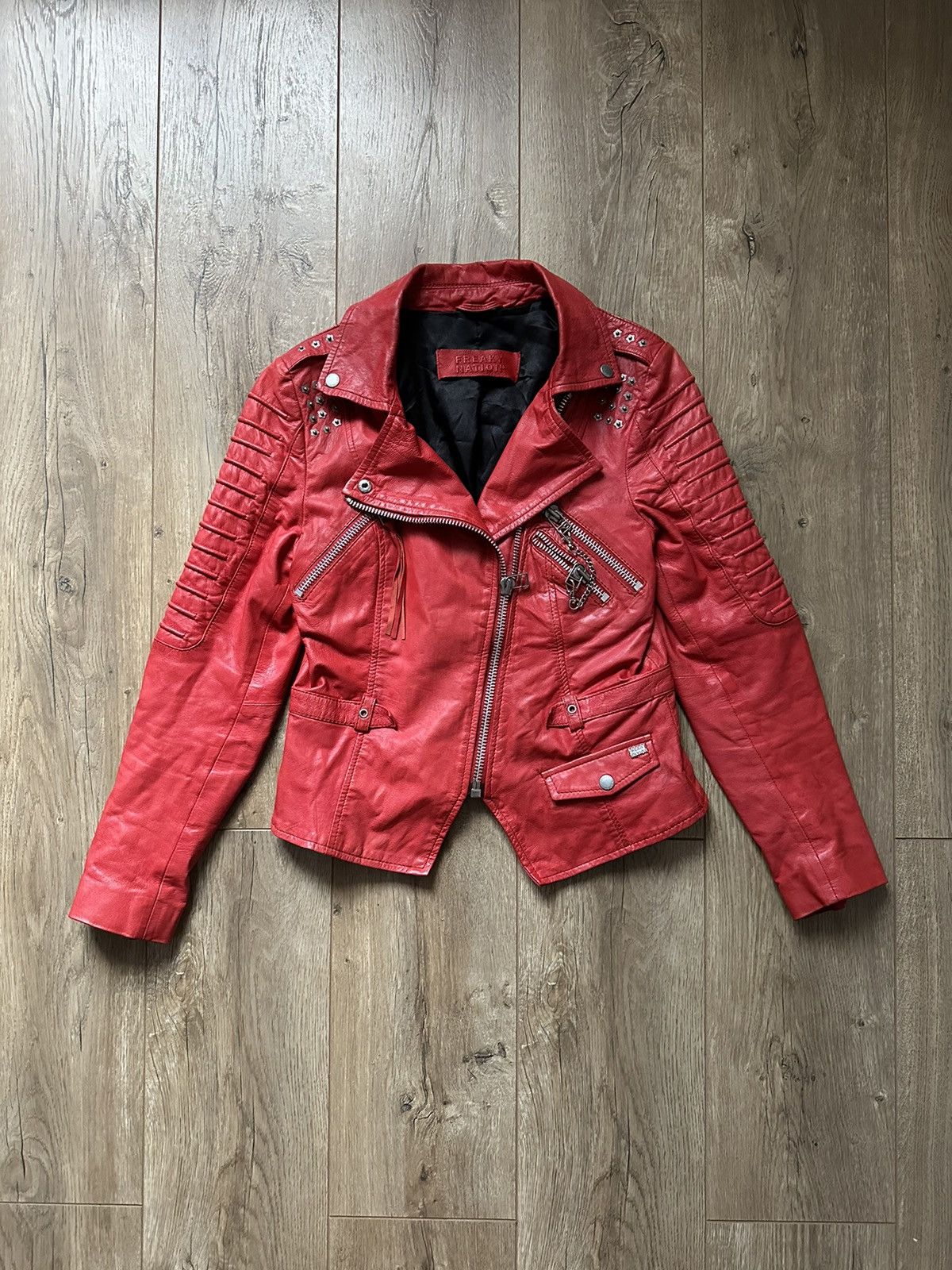 Freaky Nation vintage glamour gothic leather jacket