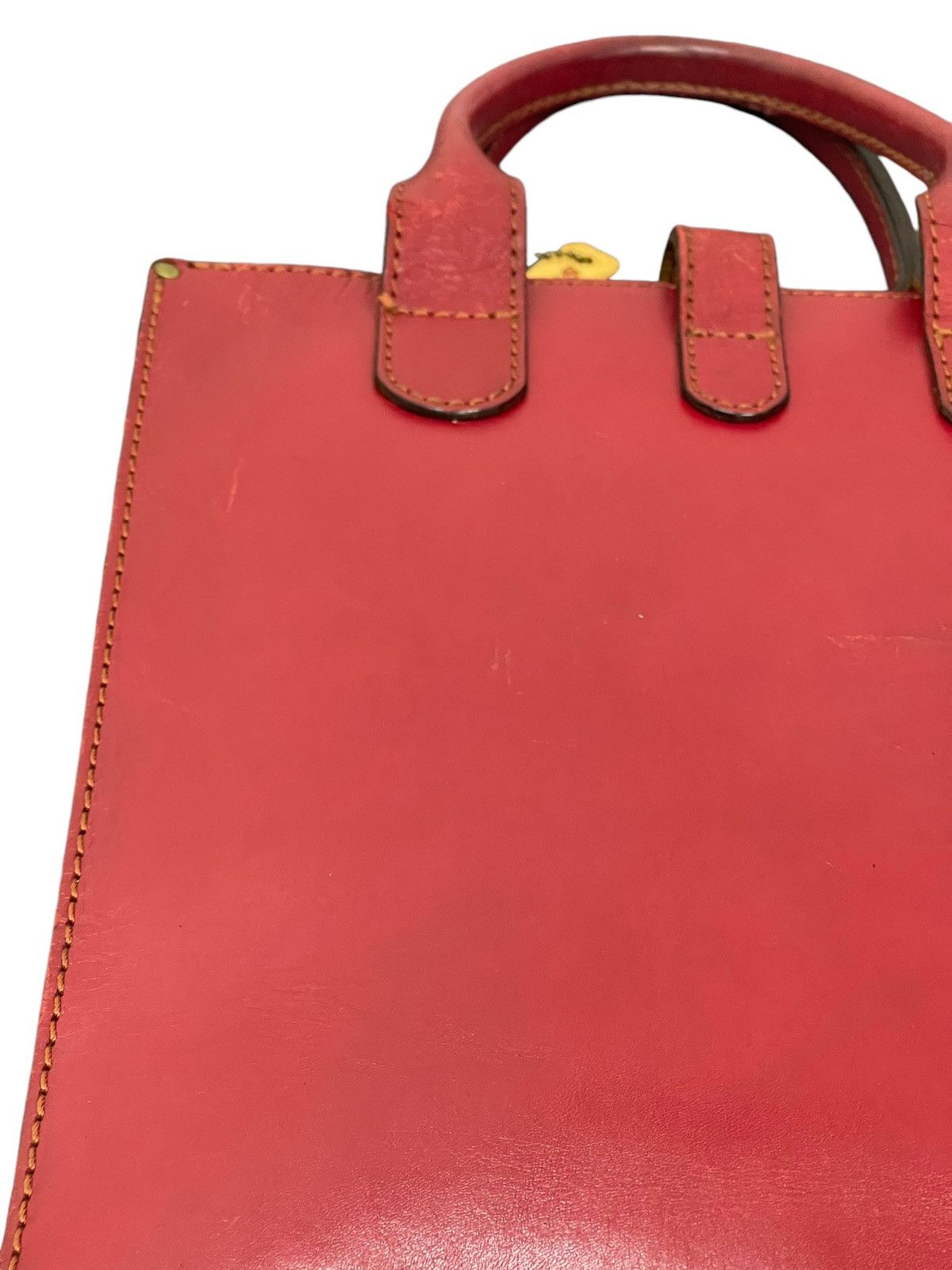 Leather Full Leather Thick Sunface Tote Bag 1🟩0 Size ONE SIZE - 16 Thumbnail