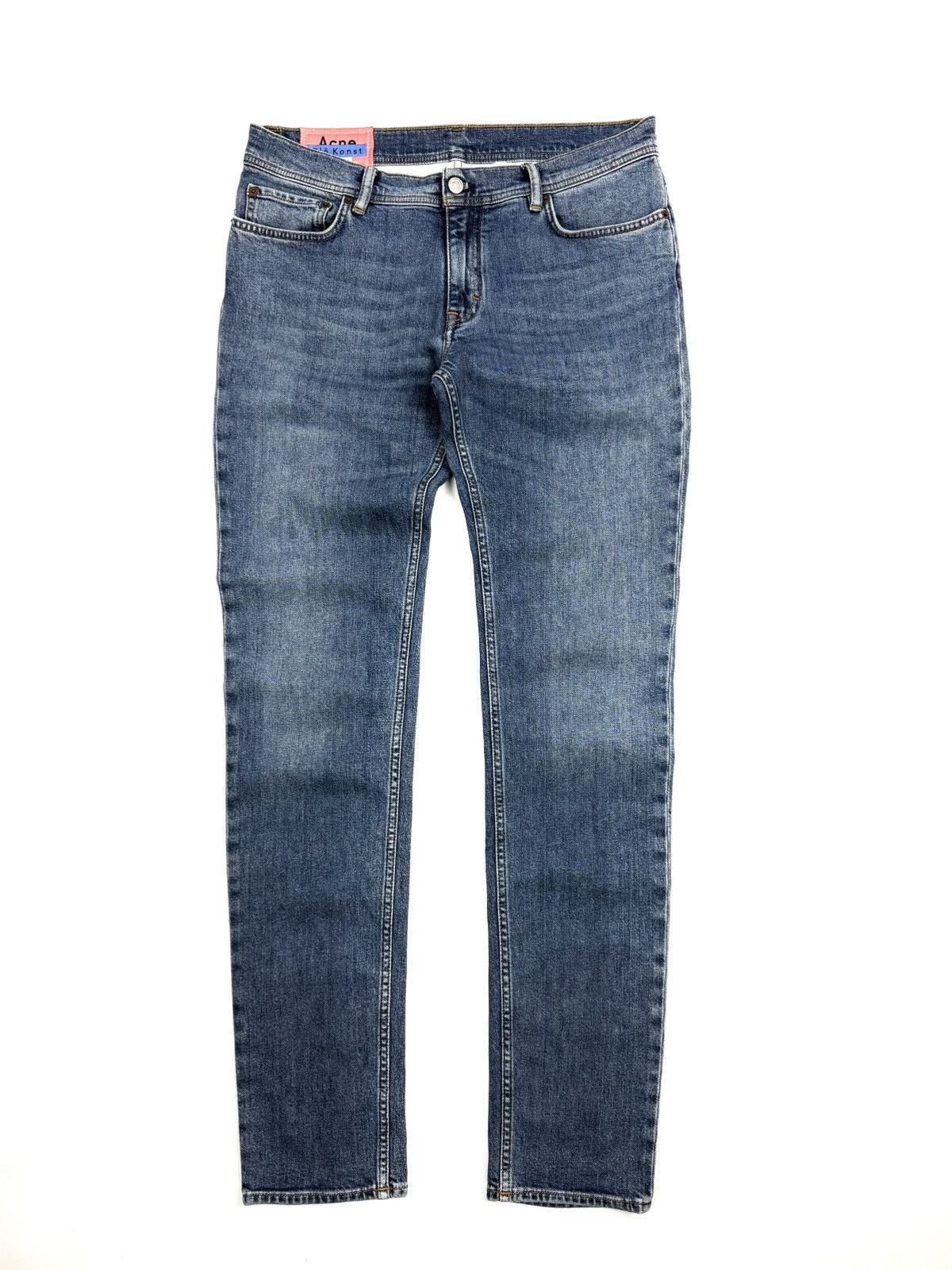 Acne Studios Acne Studios Slim Tapered Jeans North Mid Blue Denim Vintage Size US 33 - 1 Thumbnail