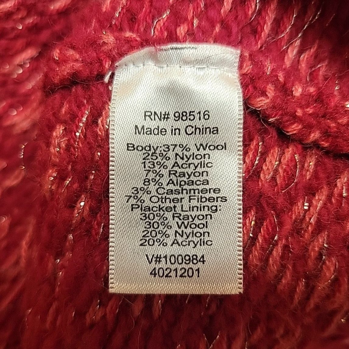 Coldwater Creek VINTAGE Coldwater Creek Sweater Womens S Red Wool Alpaca Cashmere Zip Fair Isle Nordic Shirt Womens S Red Wool Alpaca Cashmere Zip Fair Isle Nordic Size S / US 4 / IT 40 - 6 Thumbnail