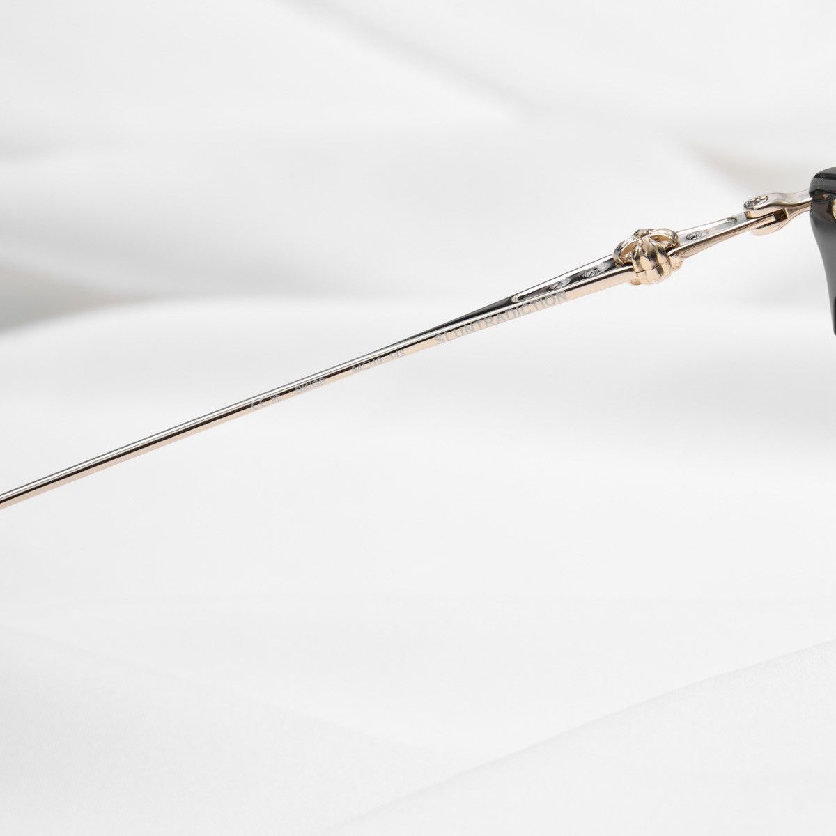 Chrome Hearts CHROME HEARTS SLUNTRADICTION (54) BLACK/GOLD PLATED GLASSES Size ONE SIZE - 5 Thumbnail