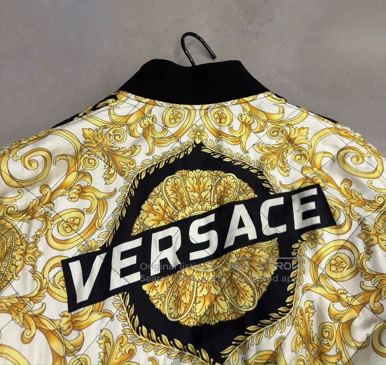 Versace Versace Black gold baroque men's cotton jacket jacket Size US M / EU 48-50 / 2 - 6 Thumbnail