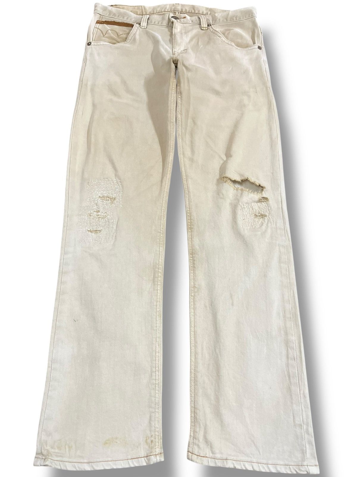 Edwin × Japanese Brand Vintage Edwin Tan Exclusive Vintage Distressed Denim Size US 35 - 1 Thumbnail