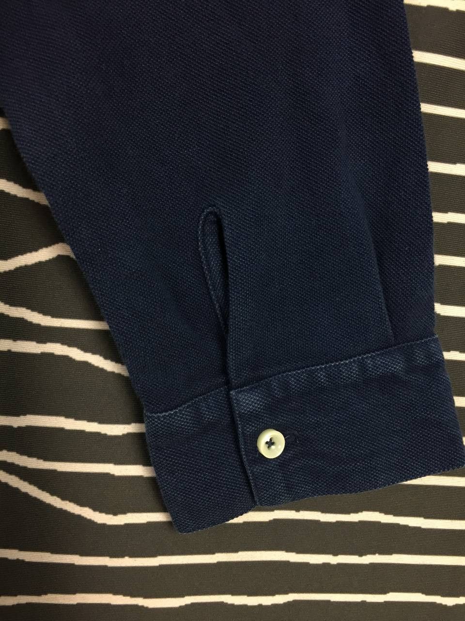 Japanese Brand × Nonnative × Vintage Vtg Nonnative Indigo-Dyed Mesh Pocket Polo Tee Size US M / EU 48-50 / 2 - 7 Thumbnail