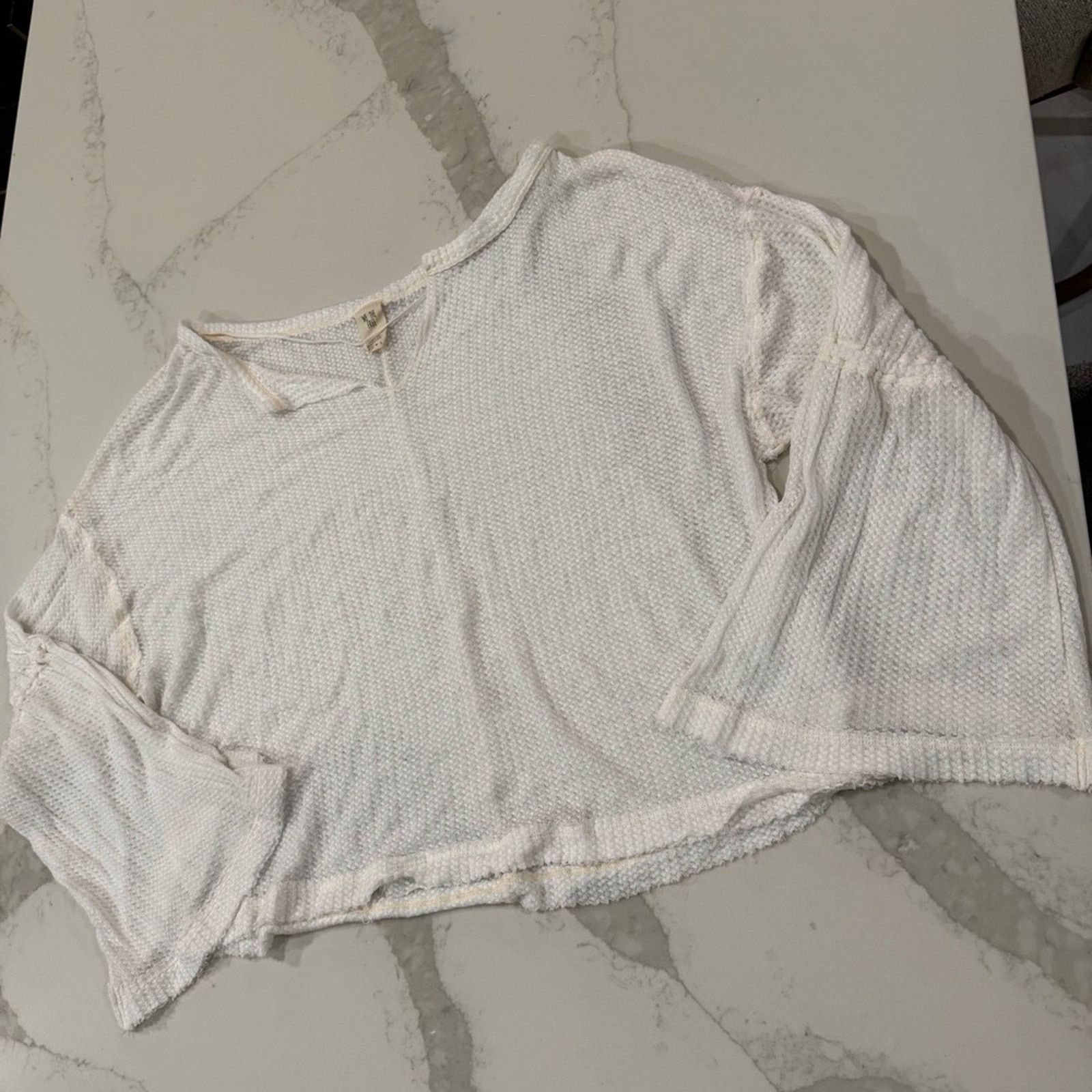 Free People Free People We The Free Dahlia Waffle Knit Top Women’s Small Size S / US 4 / IT 40 - 6 Thumbnail