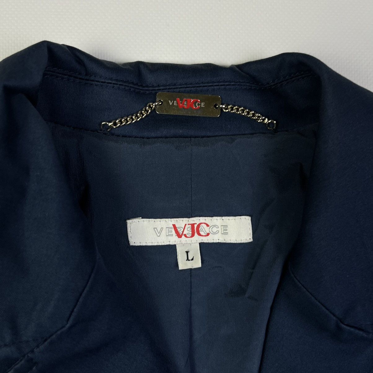 Versace × Versace Jeans Couture × Vintage Versace Jeans Couture Vintage Blue Classic Coat Size L / US 10 / IT 46 - 6 Thumbnail