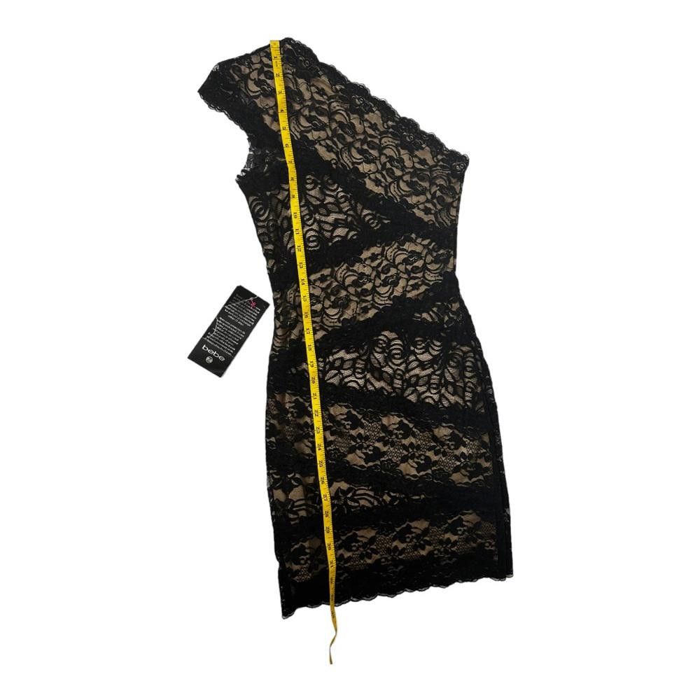 United Colors Of Benetton Bebe l NWT Black Lace One Shoulder Bandage Dress XS Size XS / US 0-2 / IT 36-38 - 3 Thumbnail