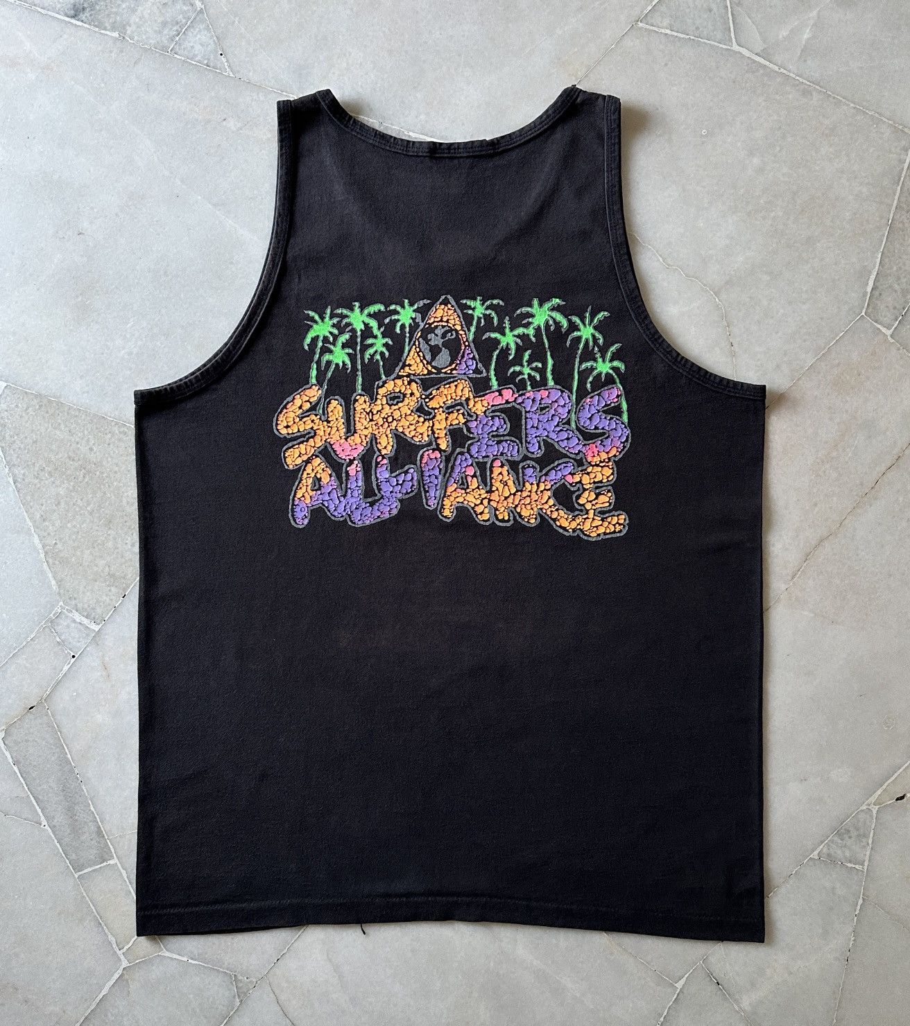 Vintage VINTAGE 90’s SURFERS ALLIANCE FADED TANK TOP SHIRT Size US XL / EU 56 / 4 - 1 Thumbnail